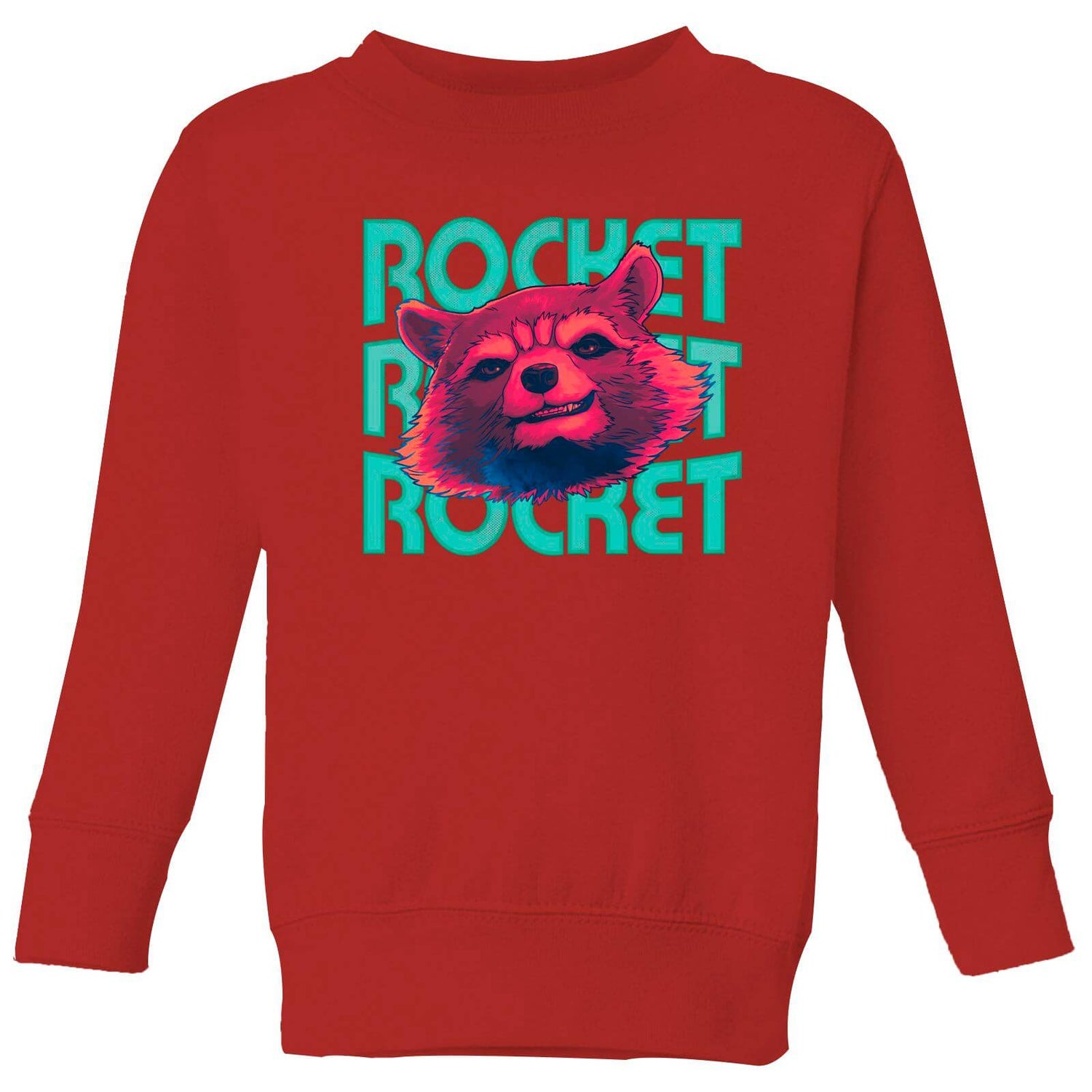 Guardians of the Galaxy Rocket Repeat Kids' Sweatshirt - Red