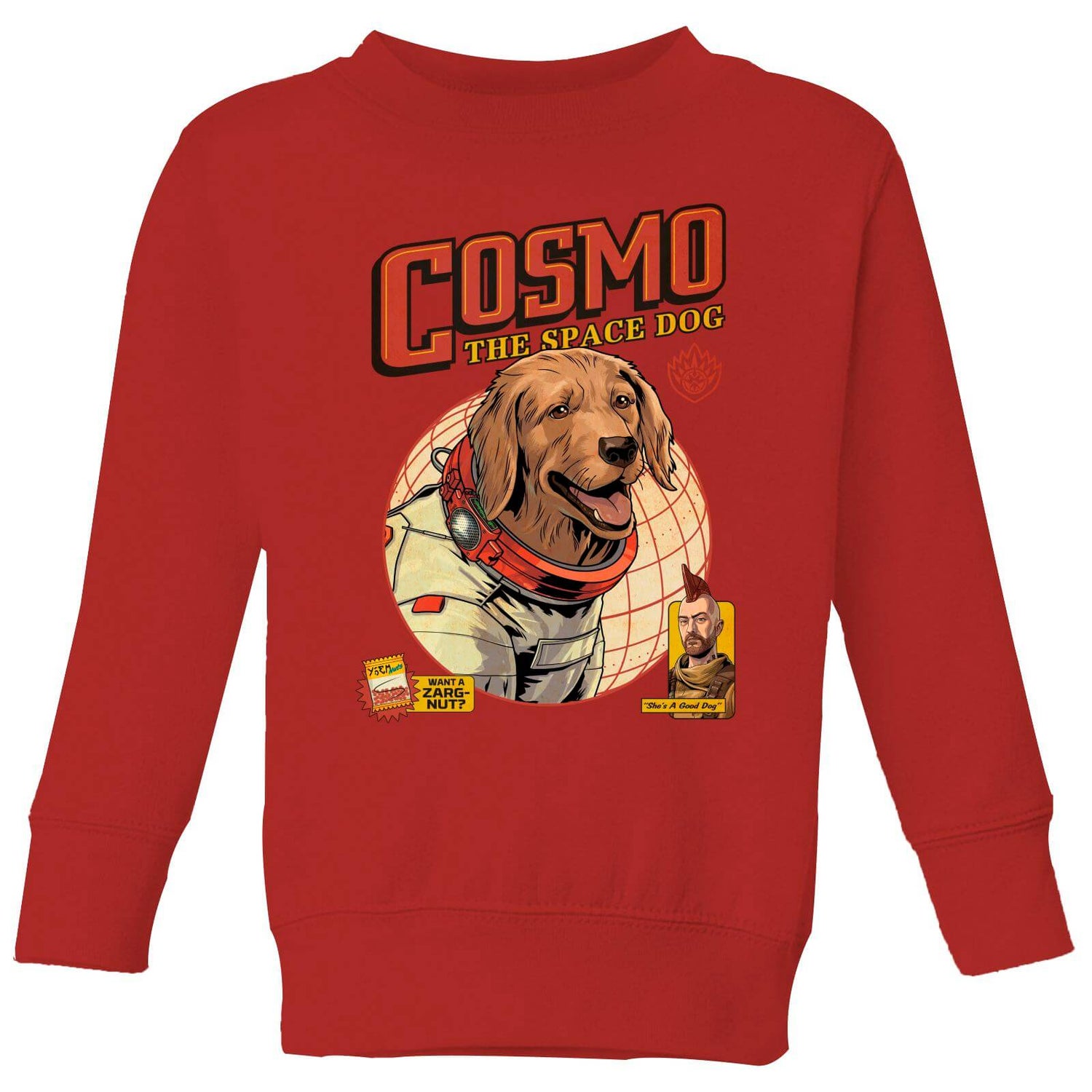 Guardians of the Galaxy Cosmo The Space Dog Kids' Sweatshirt - Red