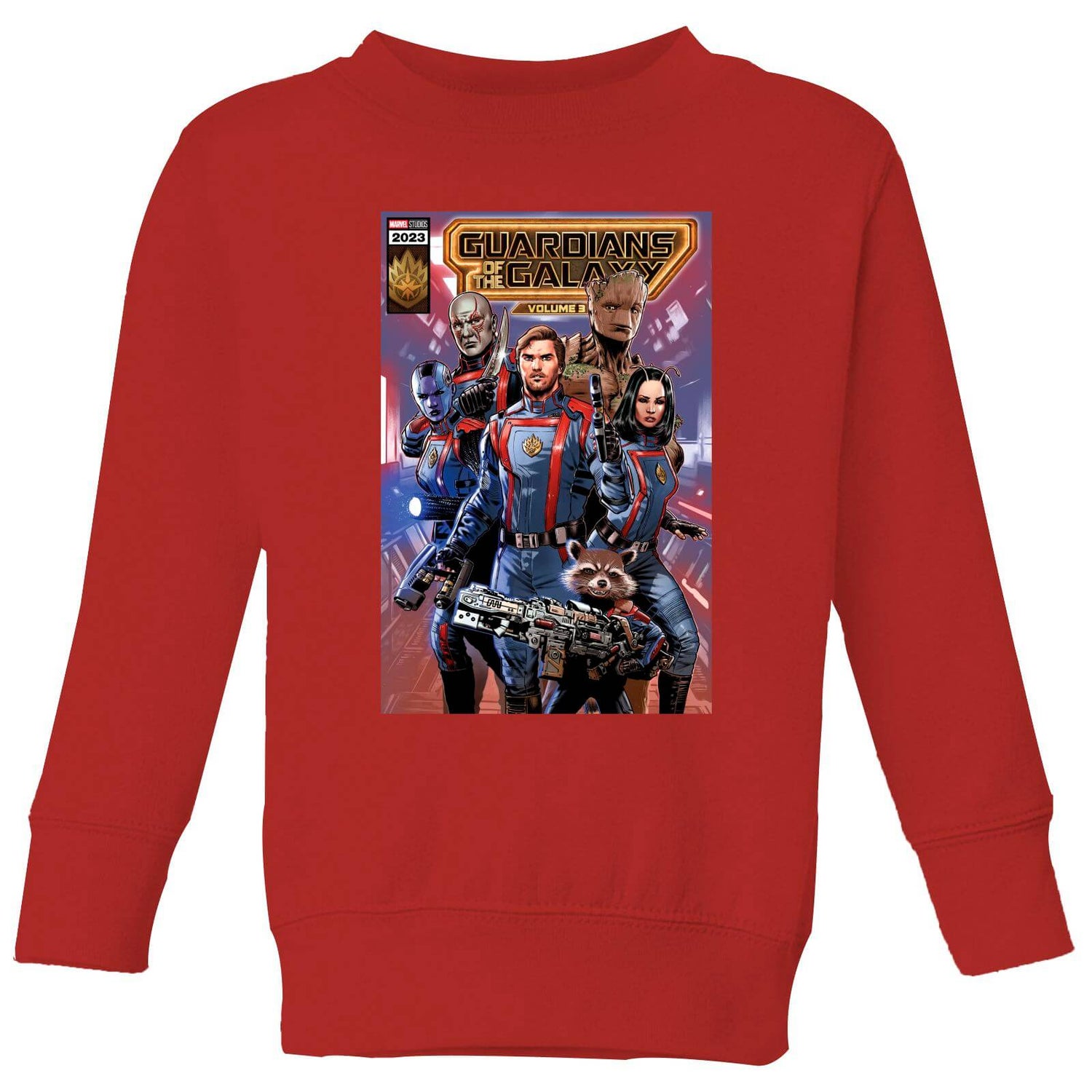 Guardians of the Galaxy Photo Comic Cover Kids' Sweatshirt - Red