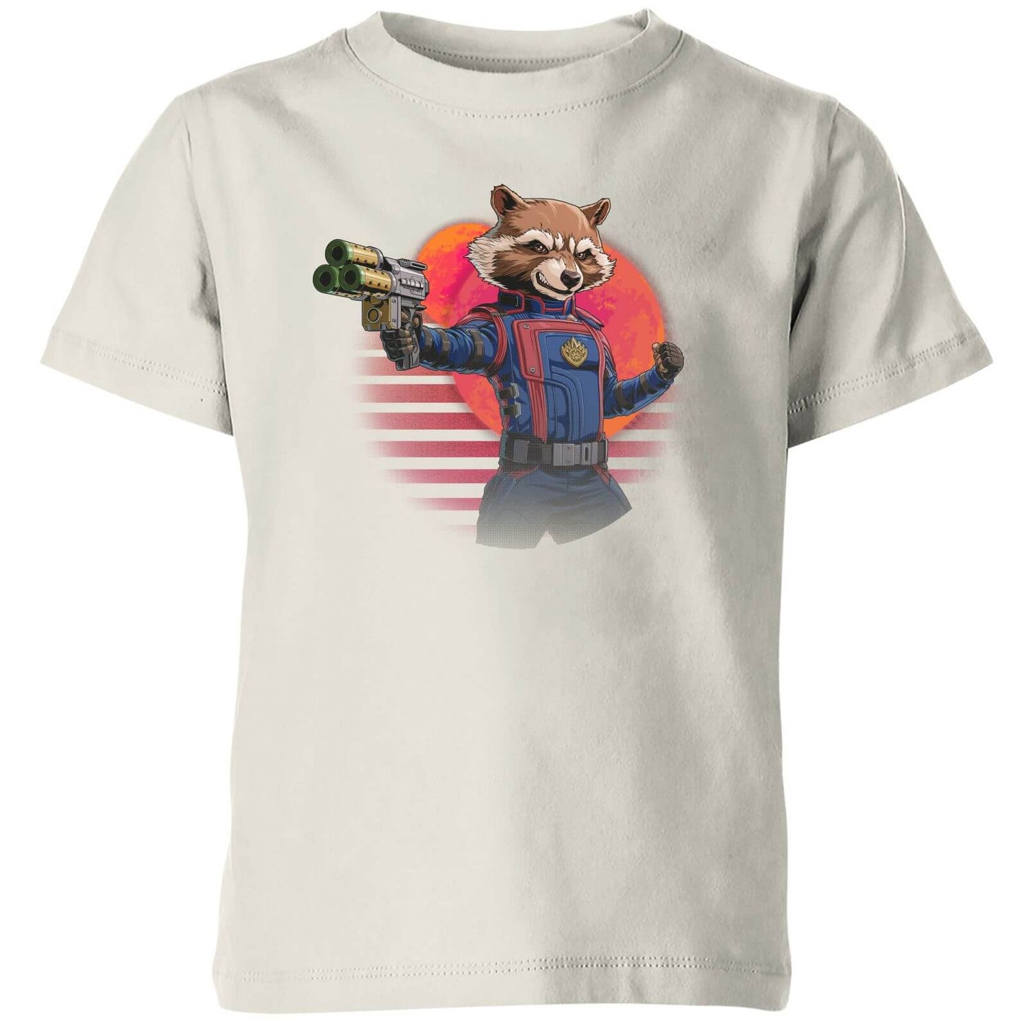 Guardians of the Galaxy Retro Rocket Raccoon Kids' T-Shirt - Cream
