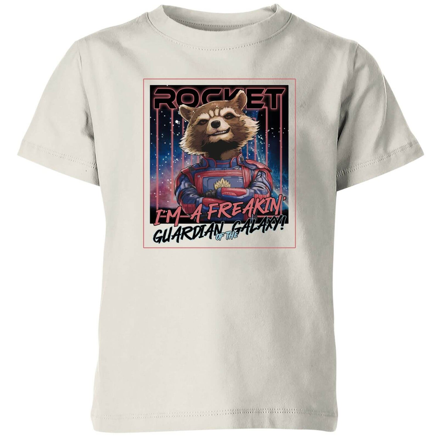 Guardians of the Galaxy Glowing Rocket Raccoon Kids' T-Shirt - Cream