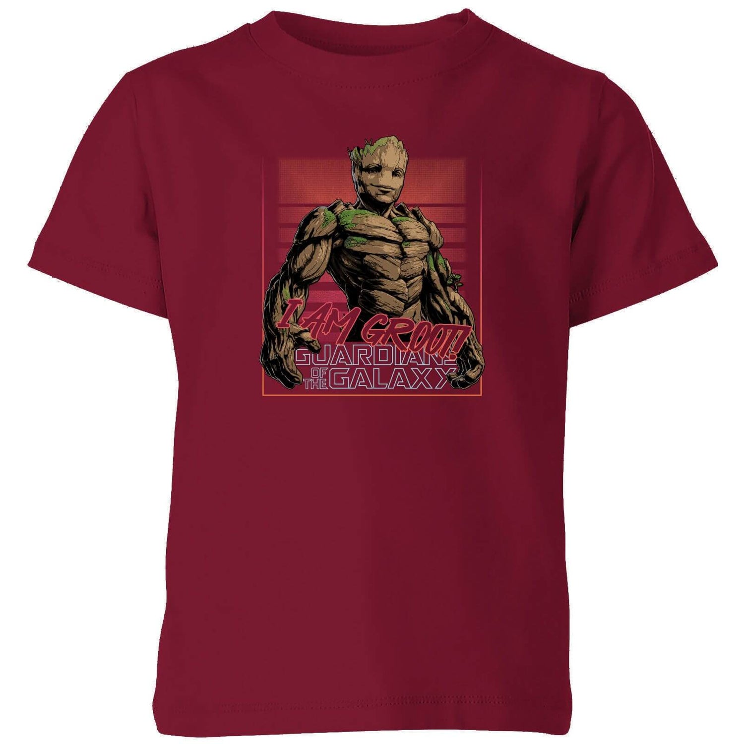 Guardians of the Galaxy I Am Retro Groot! Kids' T-Shirt - Burgundy