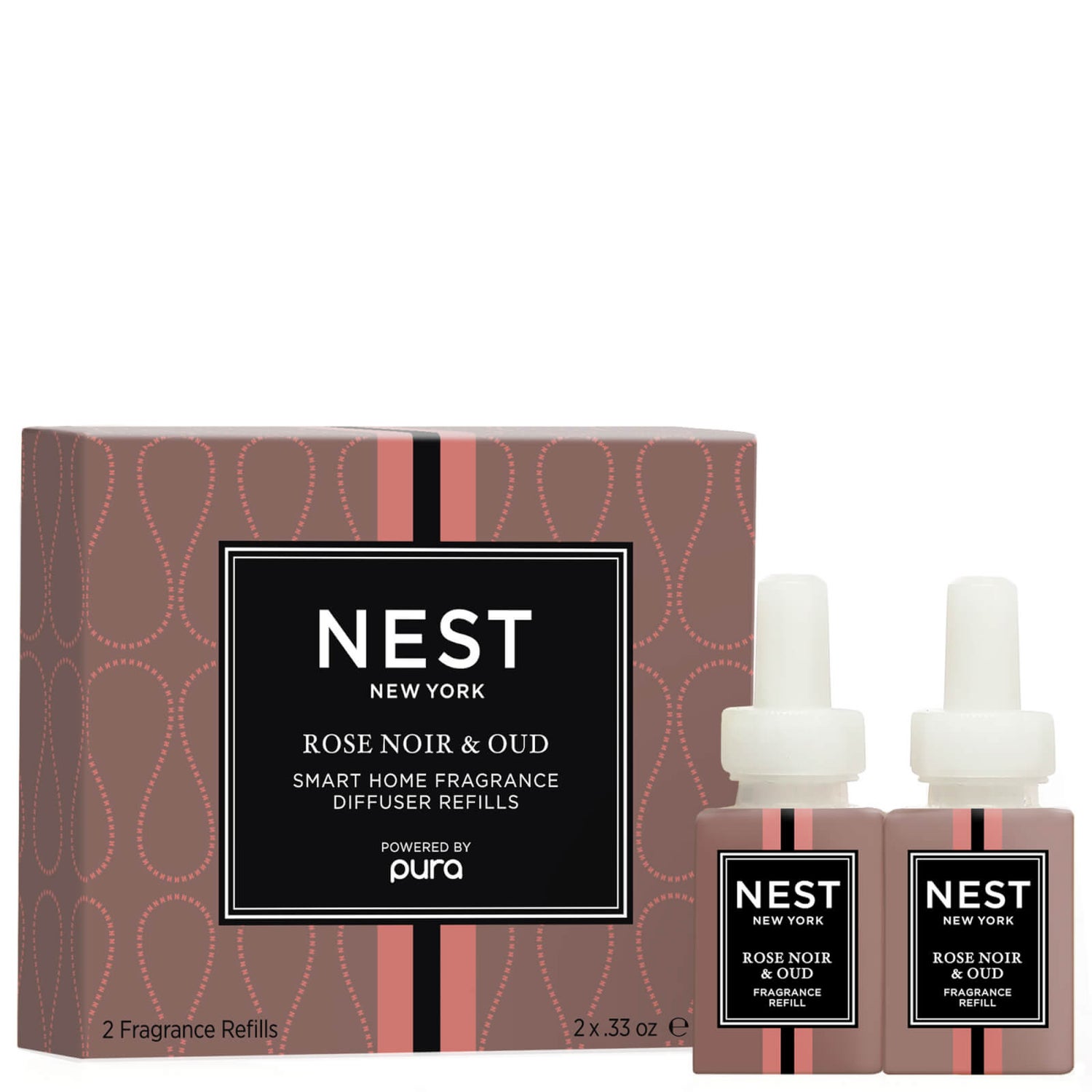 NEST New York Pura Rose Noir and Oud Smart Home Fragrance Diffuser Refill (Set of 2)