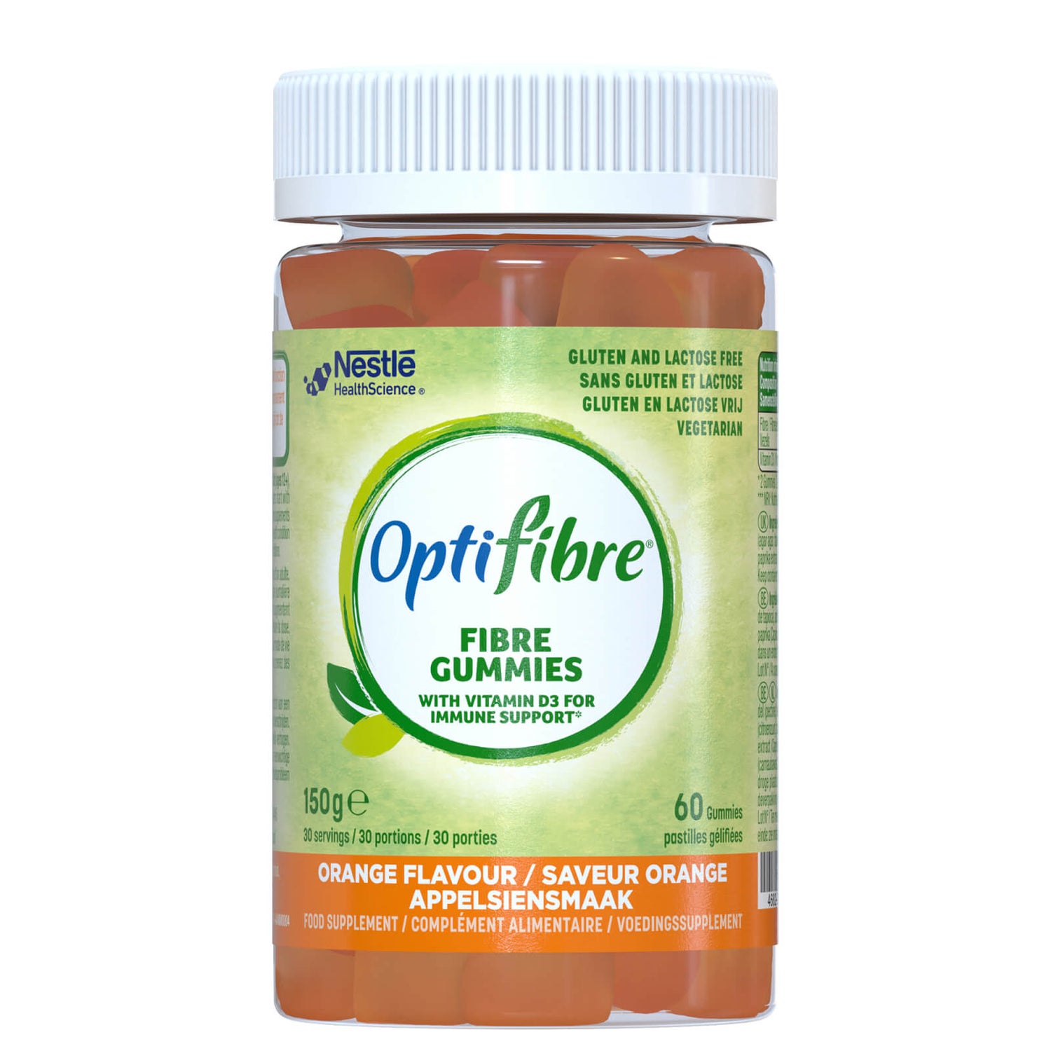 OptiFibre Gummies with Vitamin D3 - 60 Count