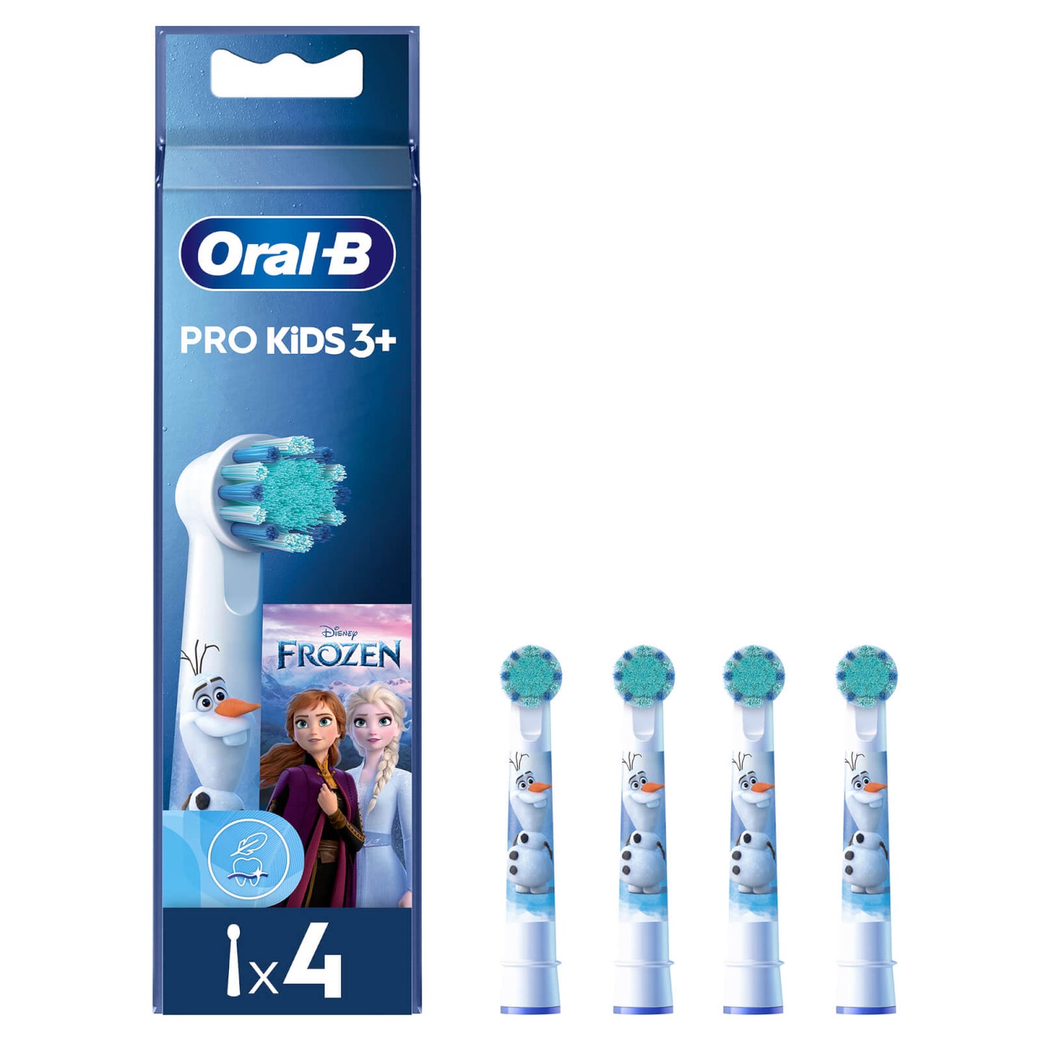 Oral-B Pro Kids Frozen Aufsteckbürsten für elektrische Zahnbürste, 4 Stück, für Kinder ab 3 Jahren