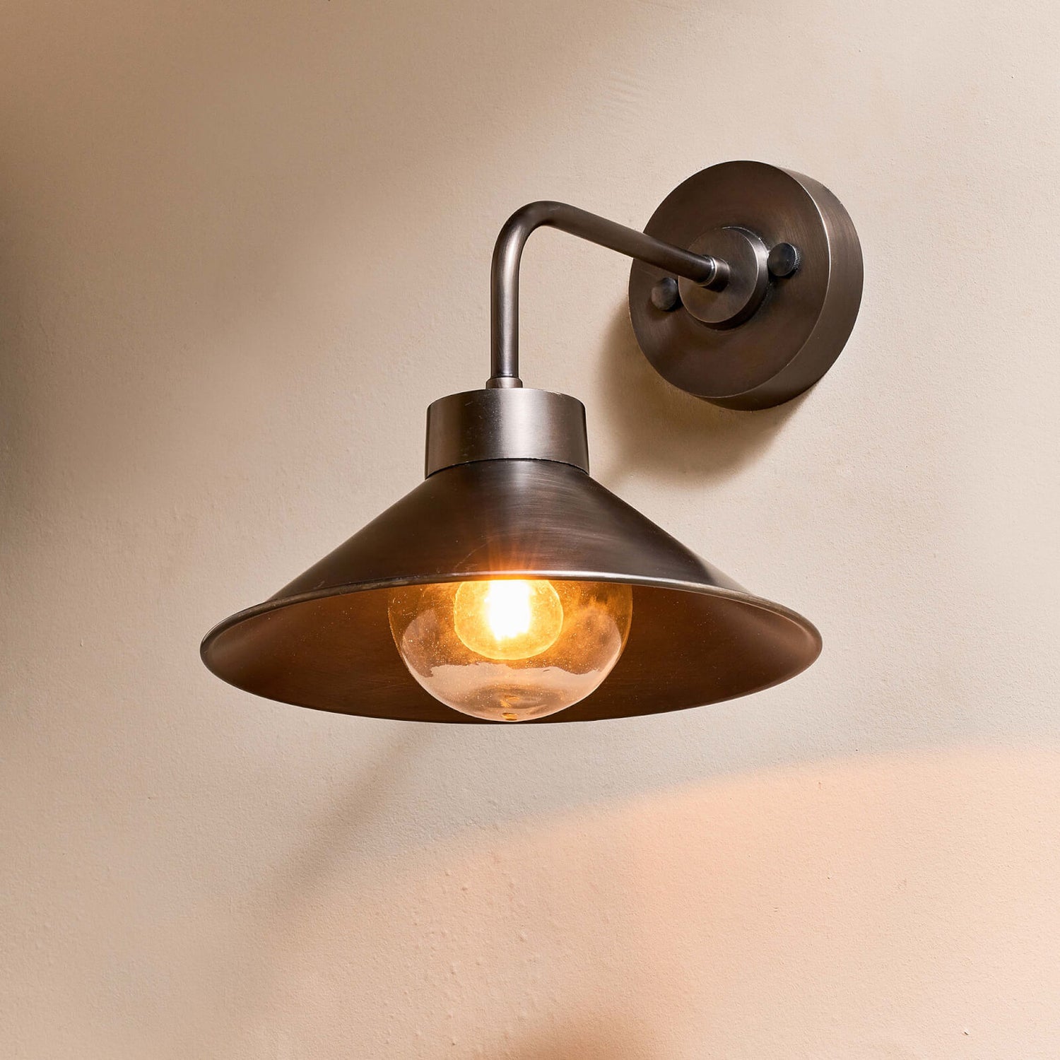 Nkuku Galago Bathroom Wall Lamp - Antique Bronze