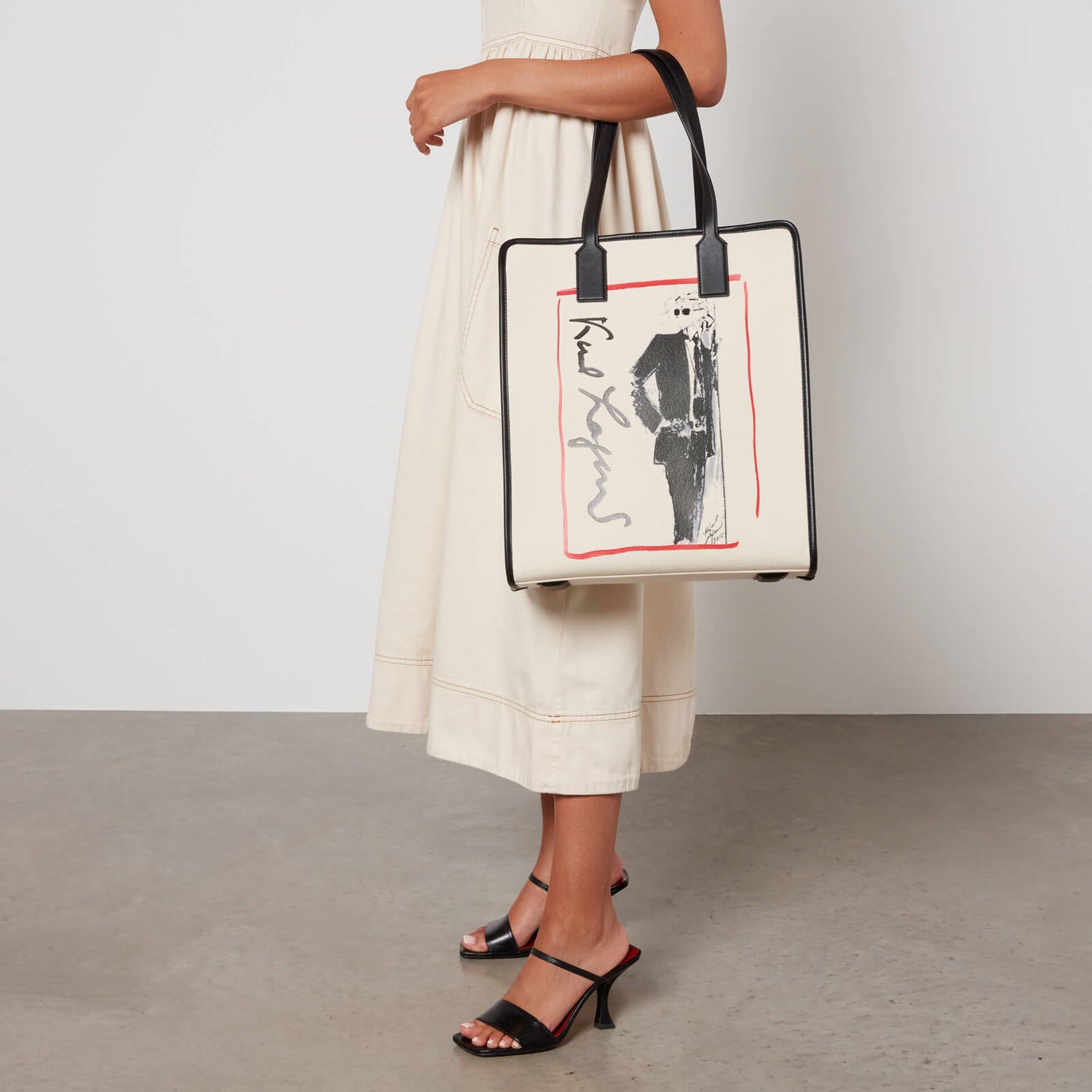 Karl Lagerfeld Series Canvas Shopper Tote Bag 0