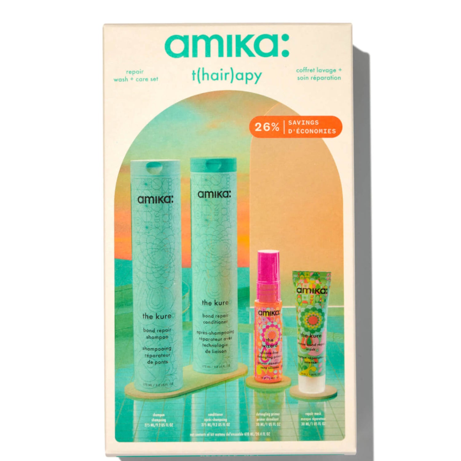 amika T(hair)apy Repair Wash and Care Set