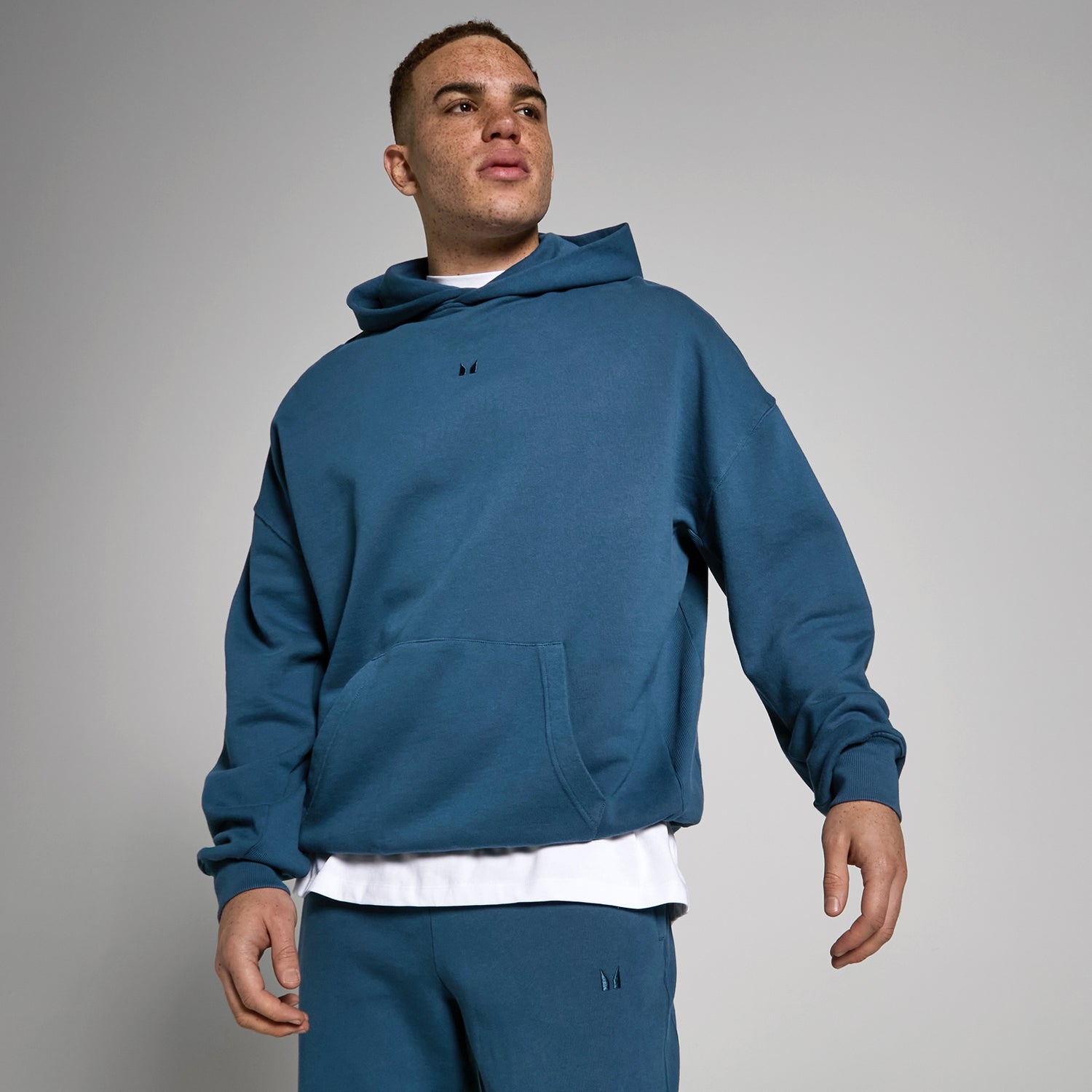 MP Tempo hoodie met verwassen afwerking voor heren - Verwassen marineblauw - XS