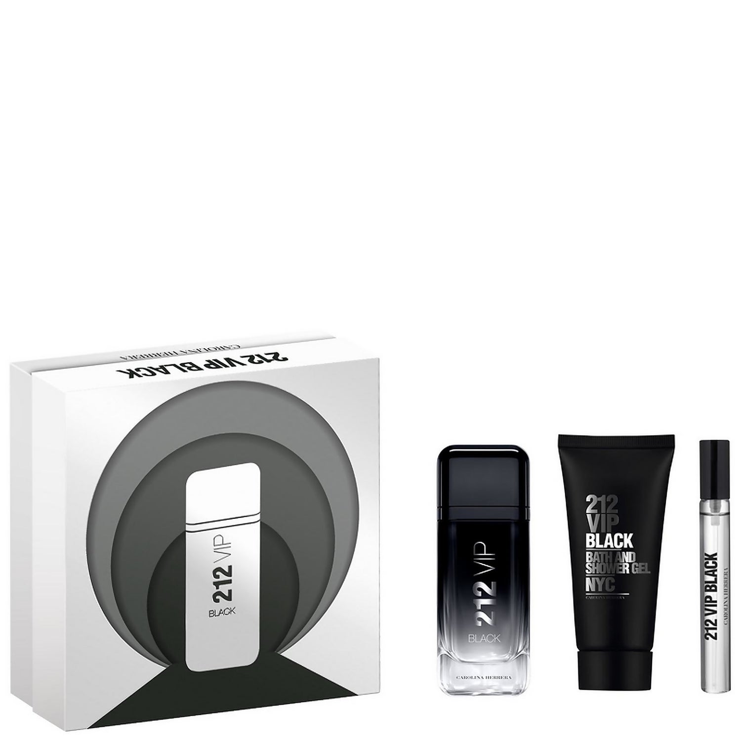 Carolina Herrera Christmas 2022 212 VIP Black Eau de Parfum Spray 100ml Gift Set Fragrance Direct