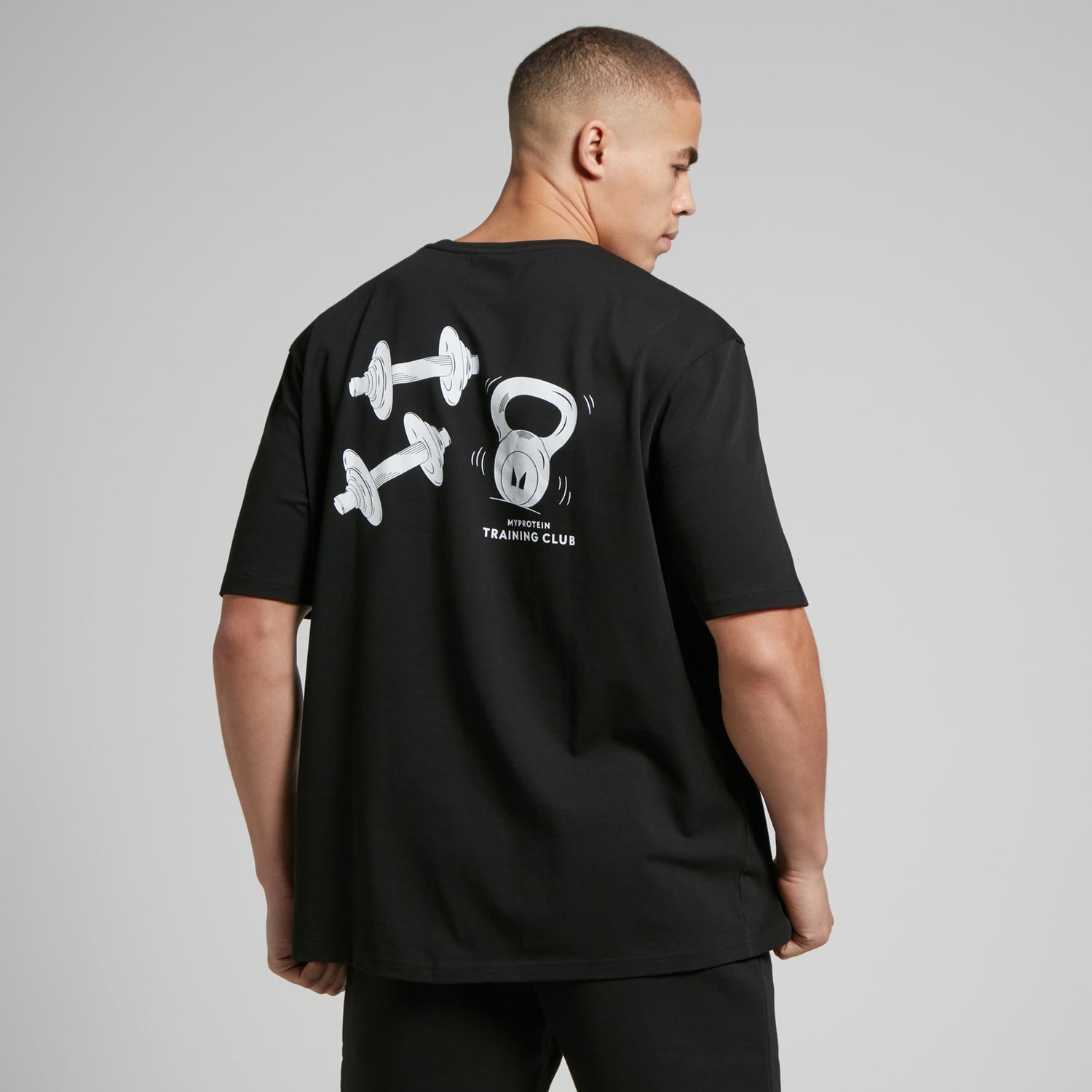 MP Tempo oversized T-shirt met opdruk voor heren - Zwart