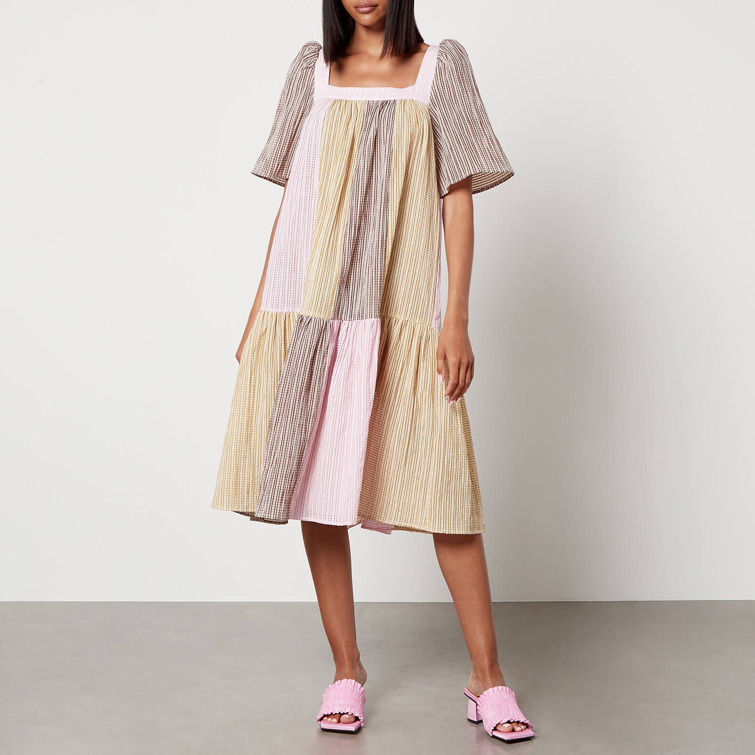 Stella Nova Yvette Seersucker Midi Dress
