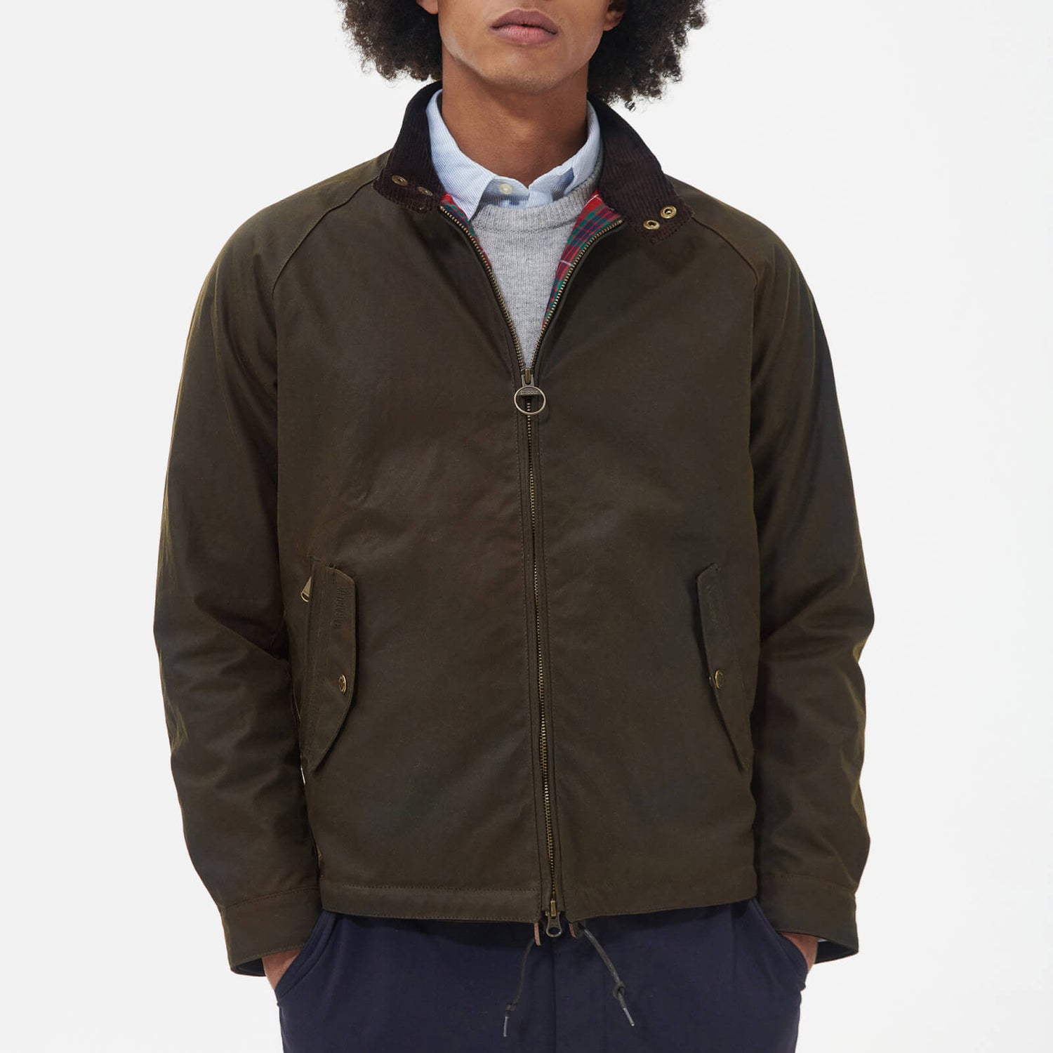 若者に人気のブランド Barbour x TheHut.com | Jacket Cotton Waxed Brown Baracuta ジャケット・アウター