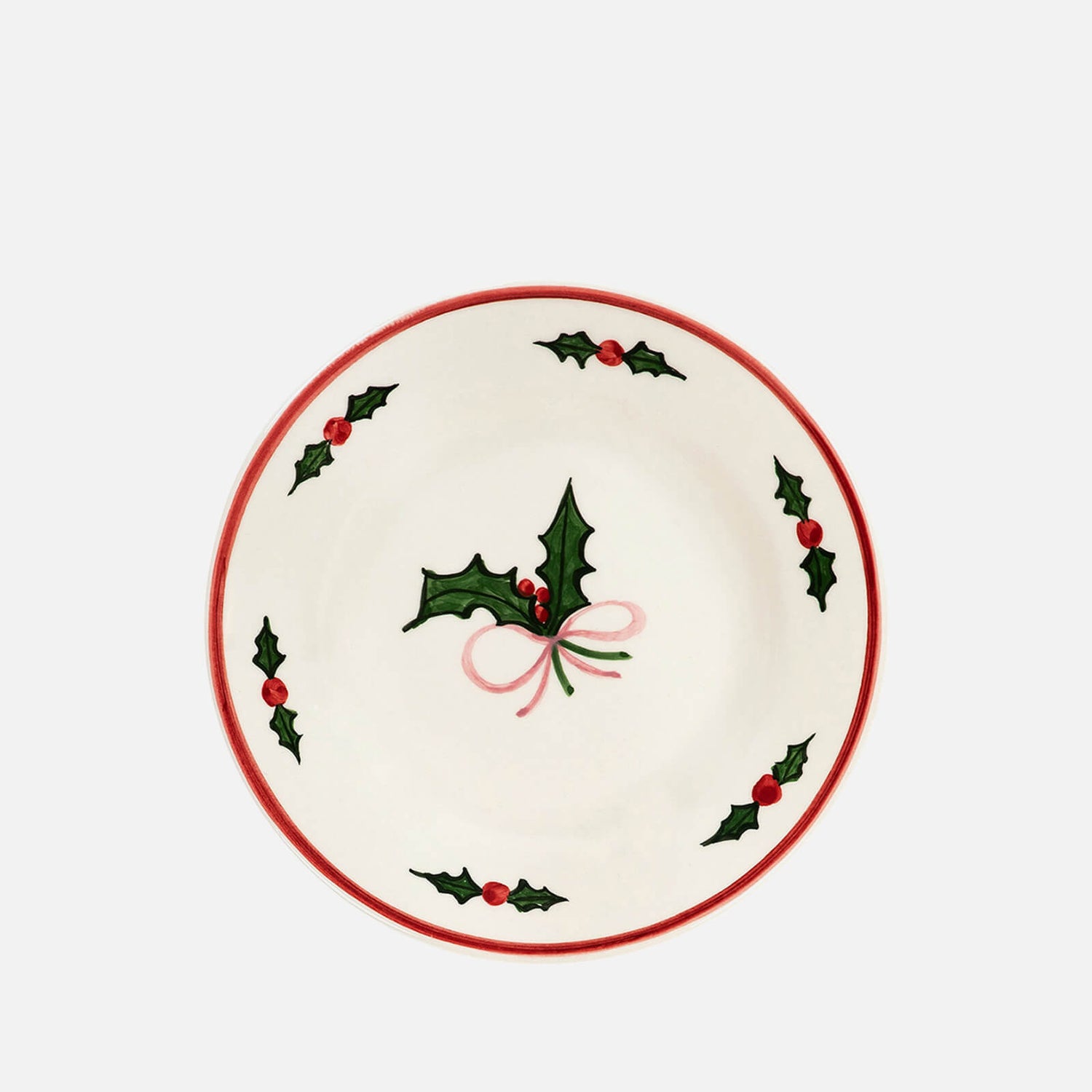 anna + nina Holly Jolly Dessert Plate