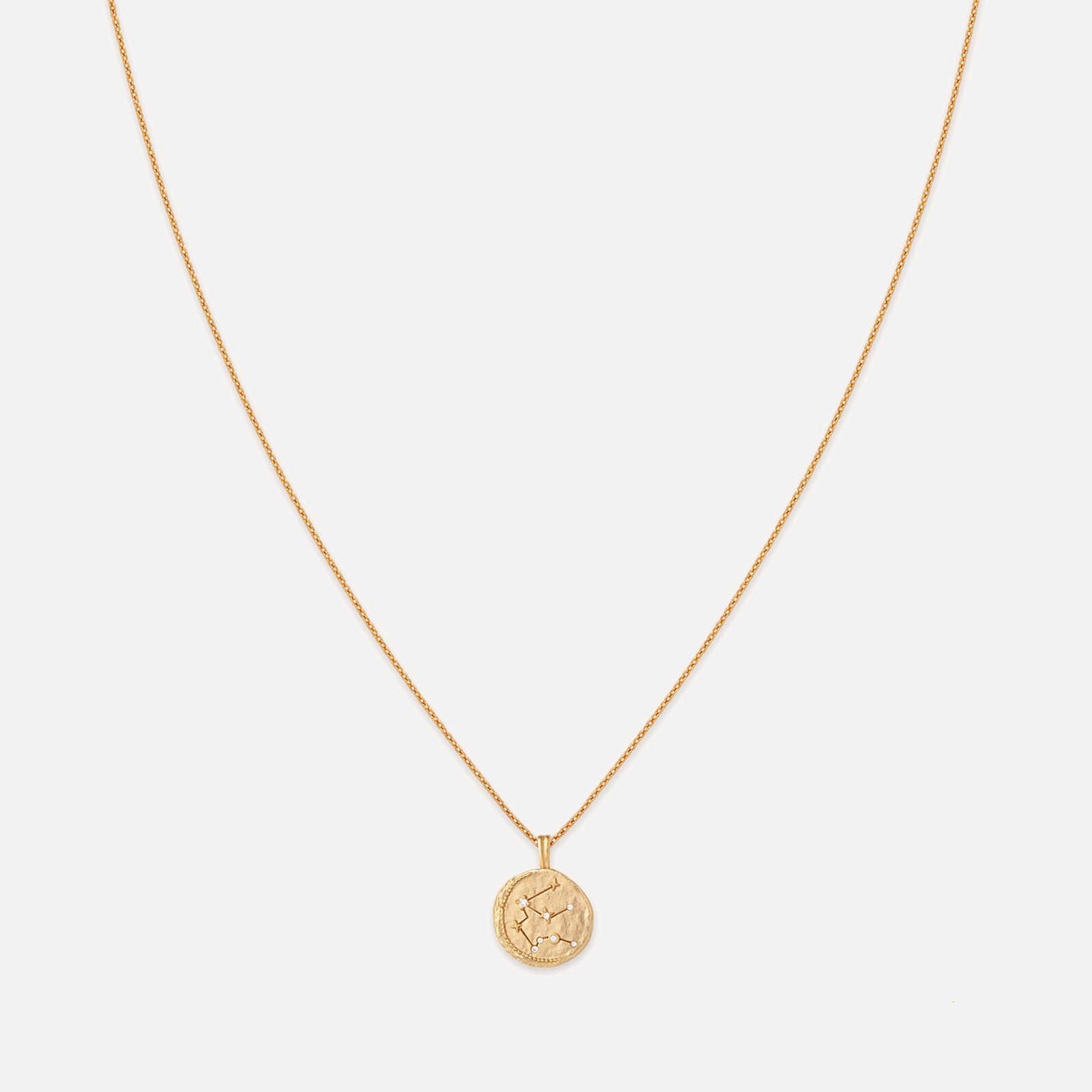 Astrid & Miyu Aquarius Zodiac 18-Karat Plated Recycled Sterling Silver Necklace