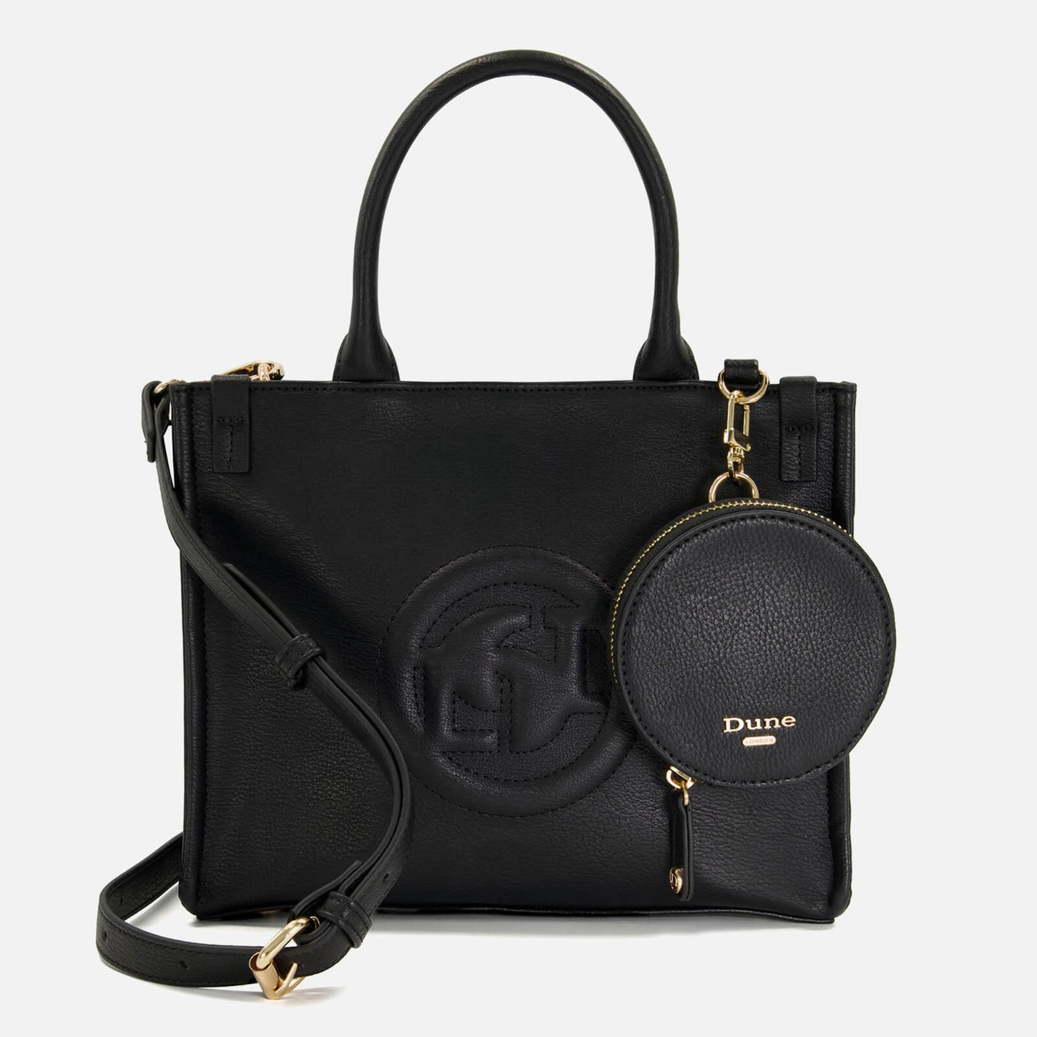 Dune Dinkydexter Embossed Monogram Faux Leather Tote Bag