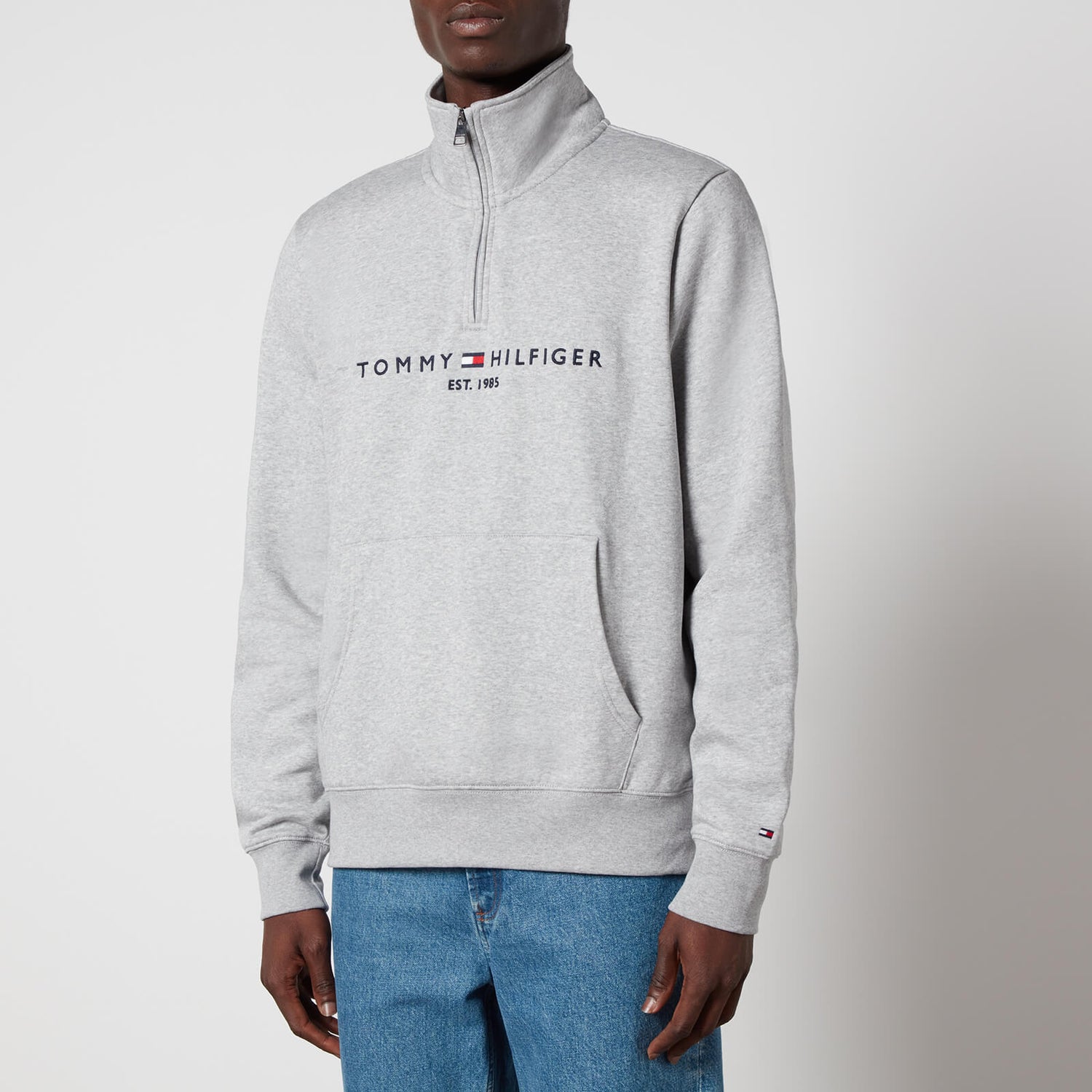Tommy hilfiger mock neck sweatshirt best sale