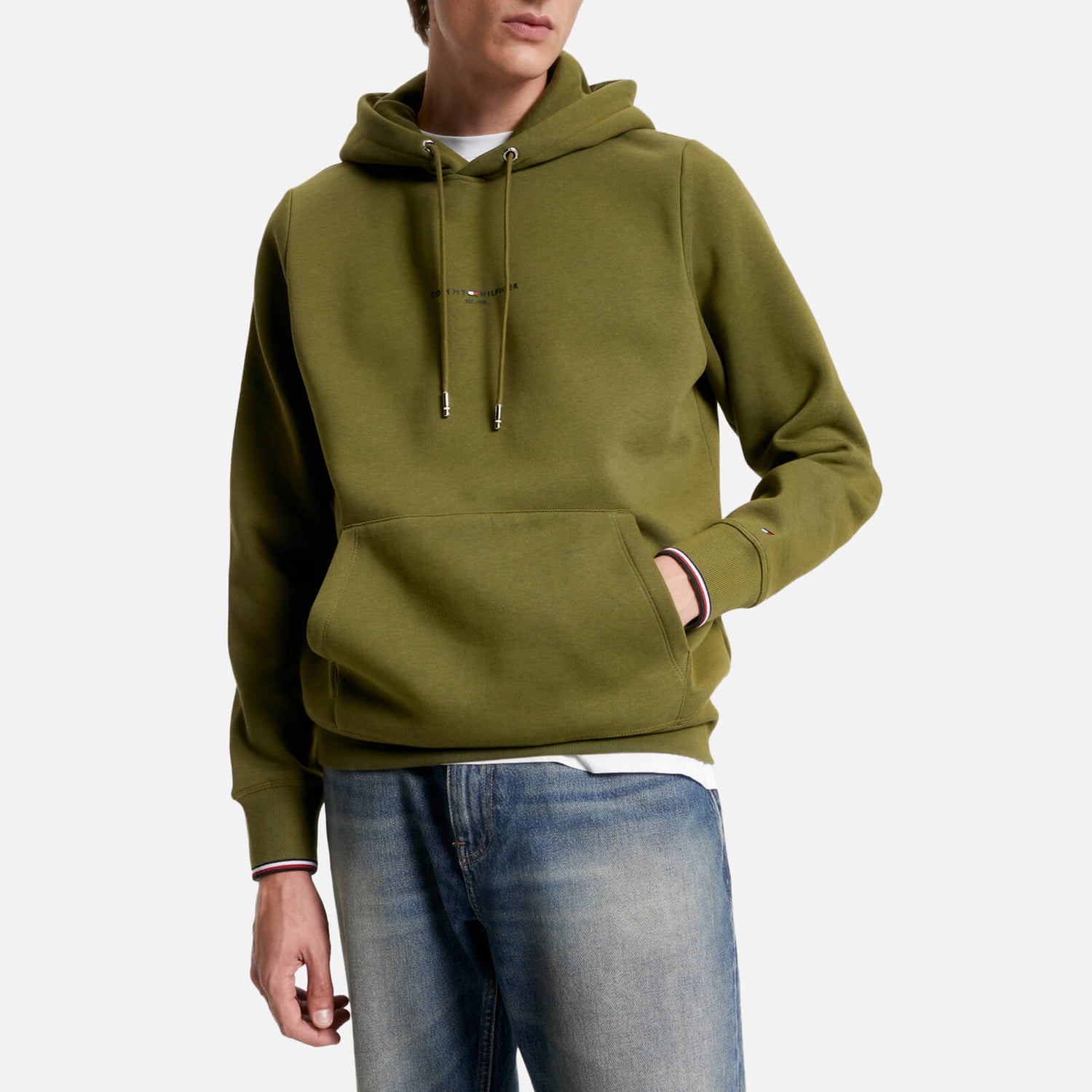 Tommy Hilfiger Tommy Logo Tipped Cotton-Blend Hoodie - S