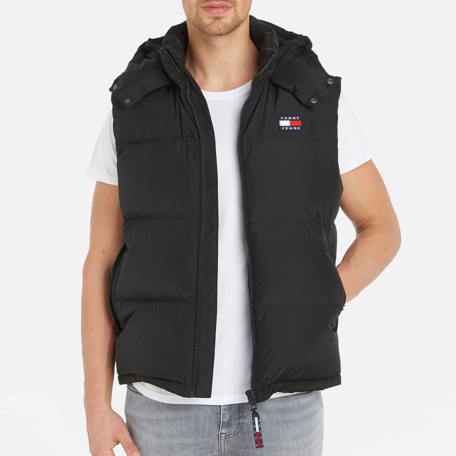 Tommy Jeans Alaska Quilted Shell Hooded Gilet - S