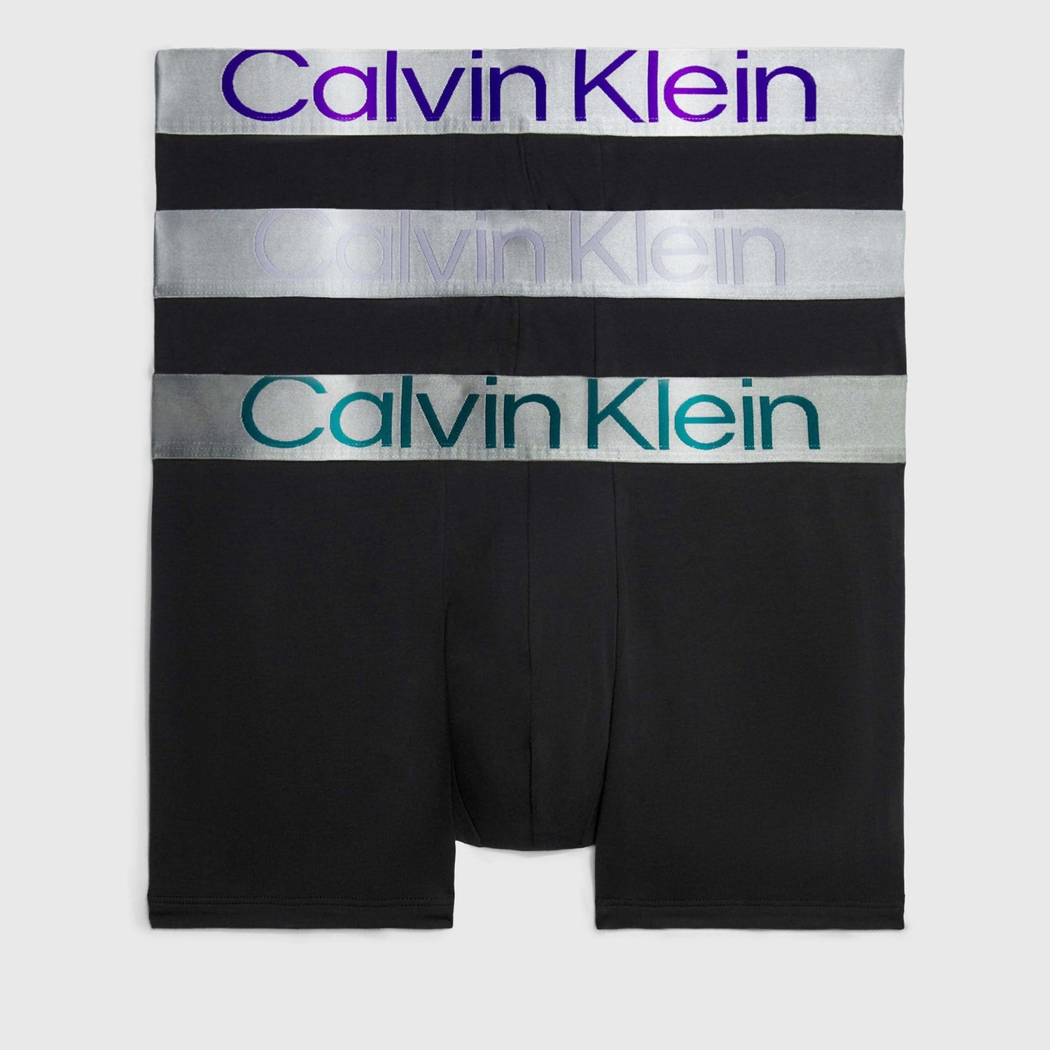Calvin Klein 3 Pack Steel Waistband Stretch Cotton Boxer Trunks - S
