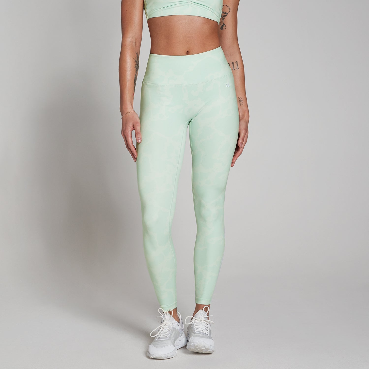 MP Women's Tempo Abstract Leggings - Soft Mint - XS