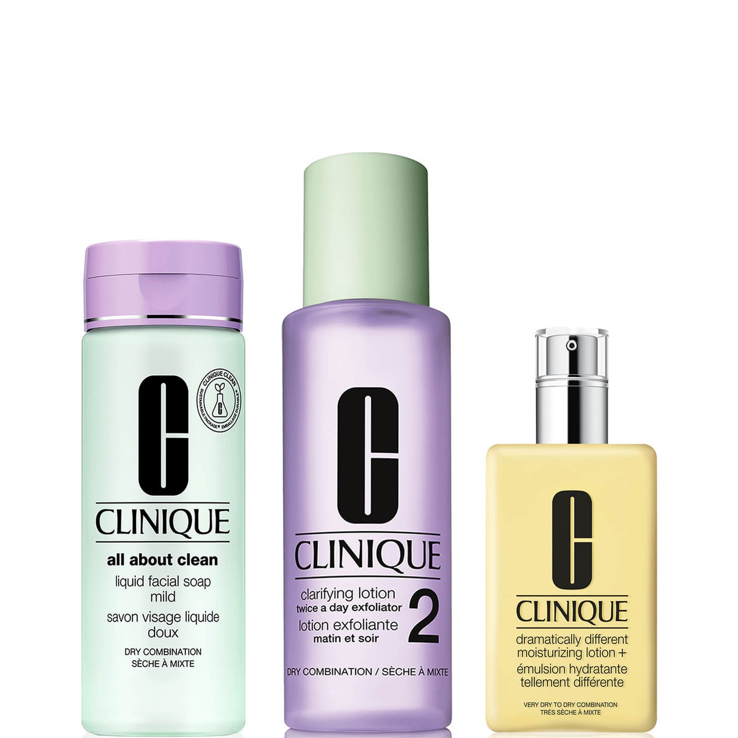 Clinique Morning Skincare Routine Bundle For Dry / Combination Skin (Worth £77.00)