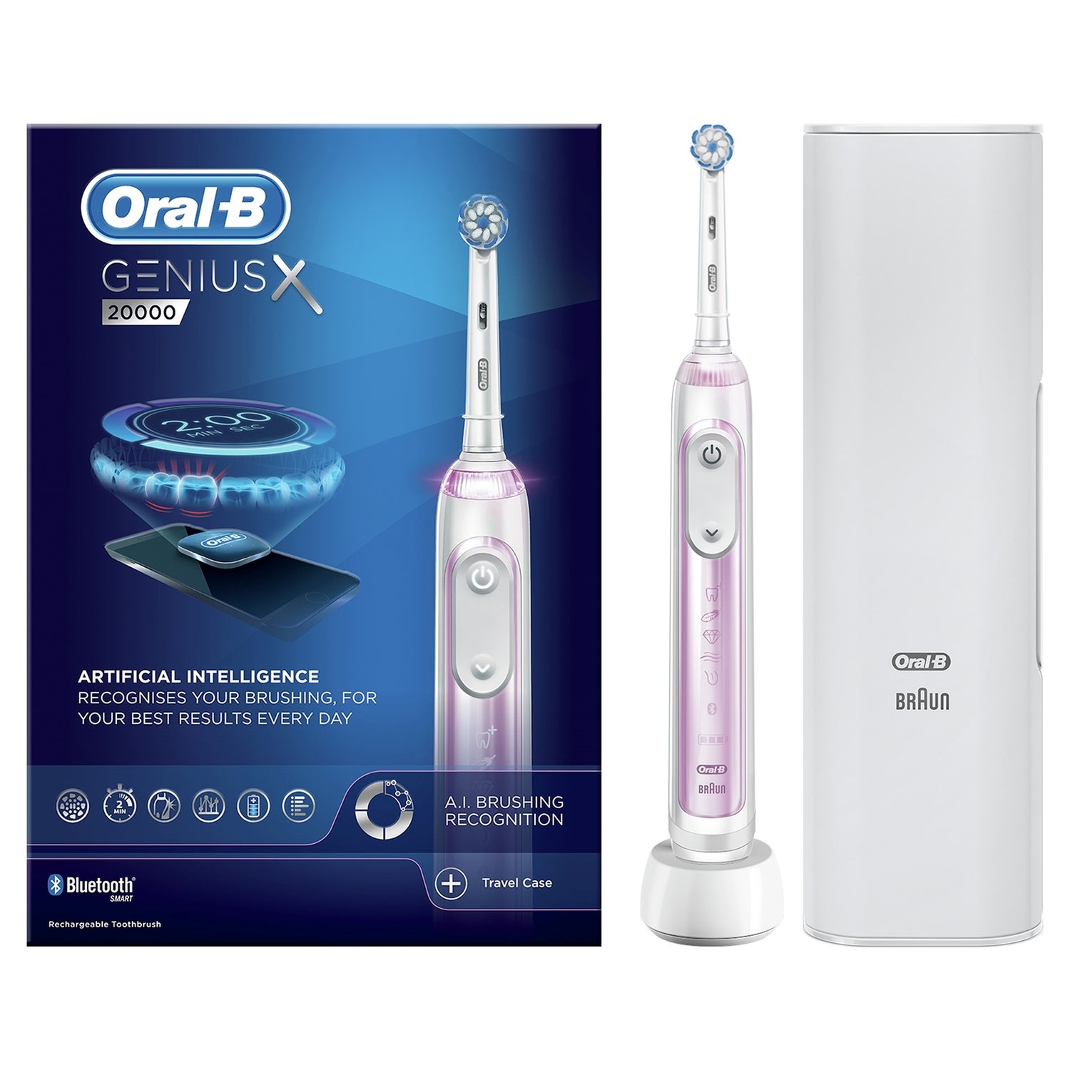 Oral-B Genius X Sensi UltraThin Blush Pink Electric Toothbrush