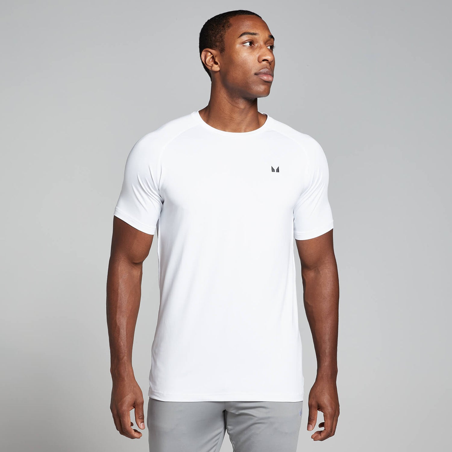 Мужская футболка MP Training с короткими рукавами — белый цвет - XS