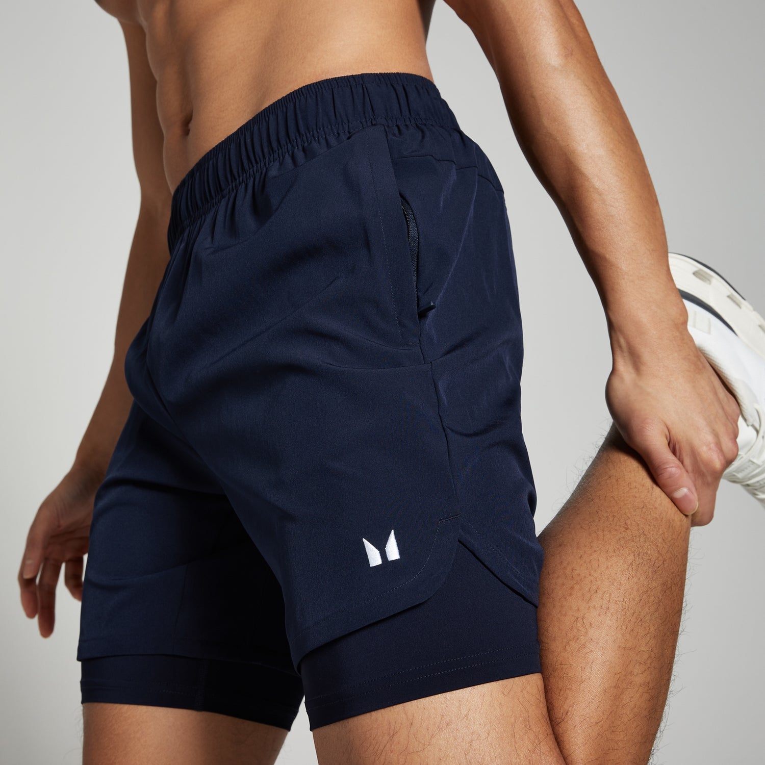MP Men's 2-in-1 Training Shorts - Navy - L