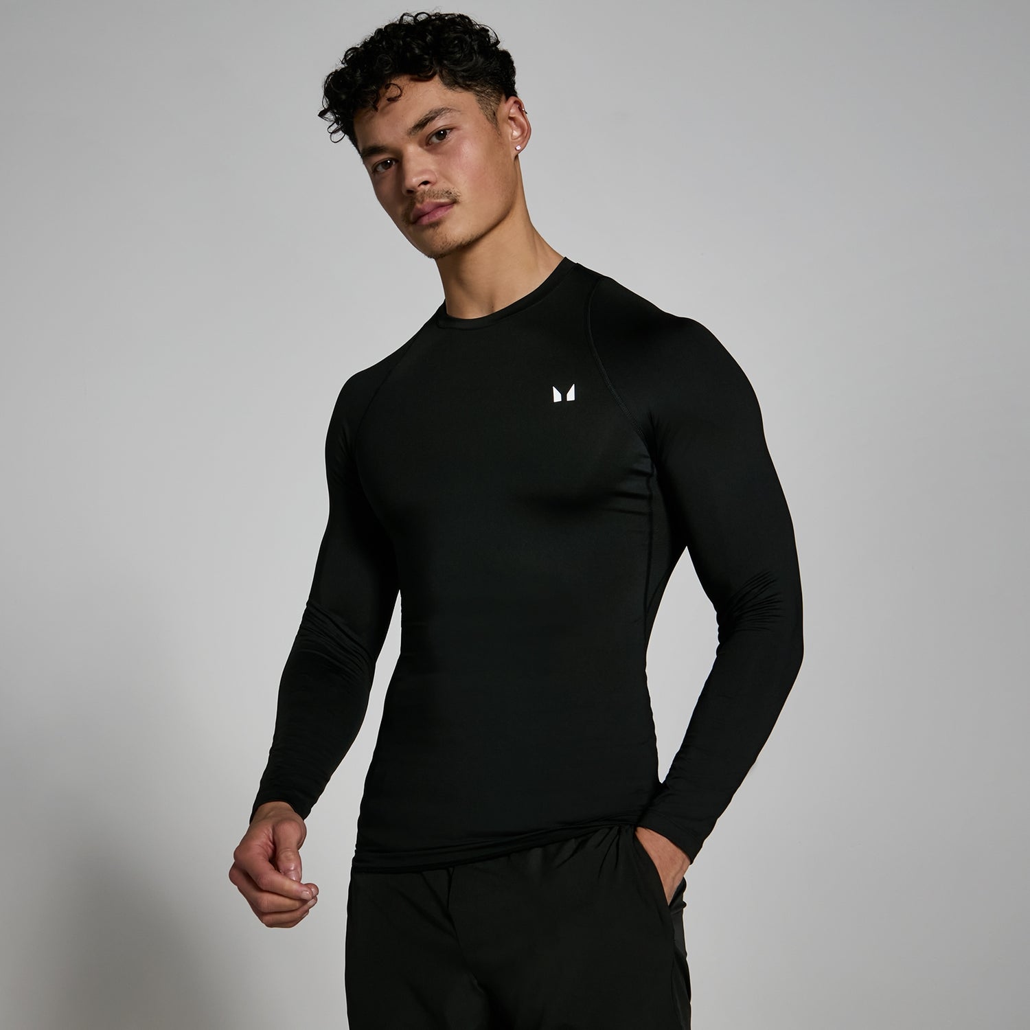 MP Men's Training Long Sleeve Baselayer - Black - M