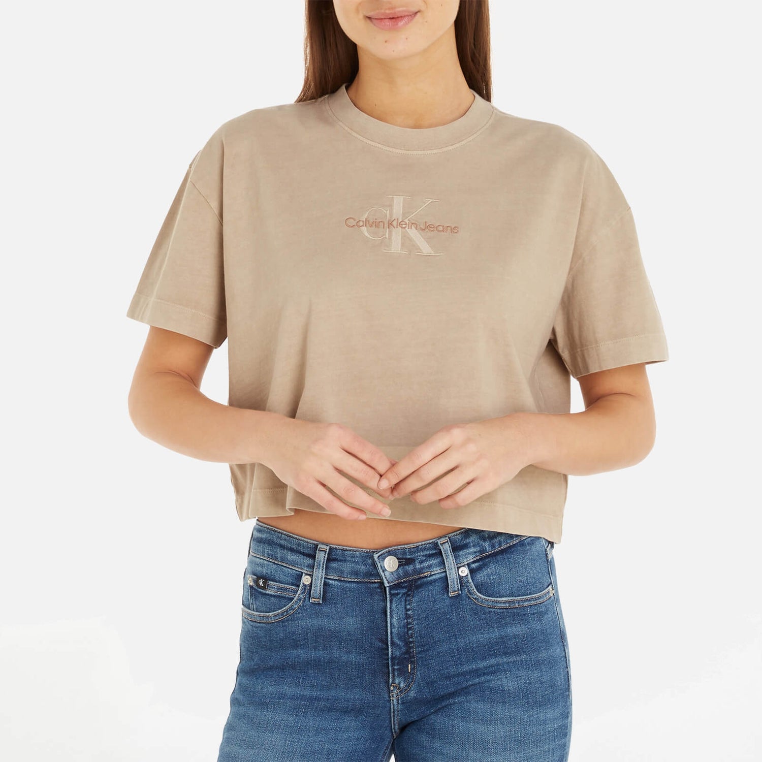 Calvin Klein Jeans Monologo Cotton-Jersey T-Shirt - S