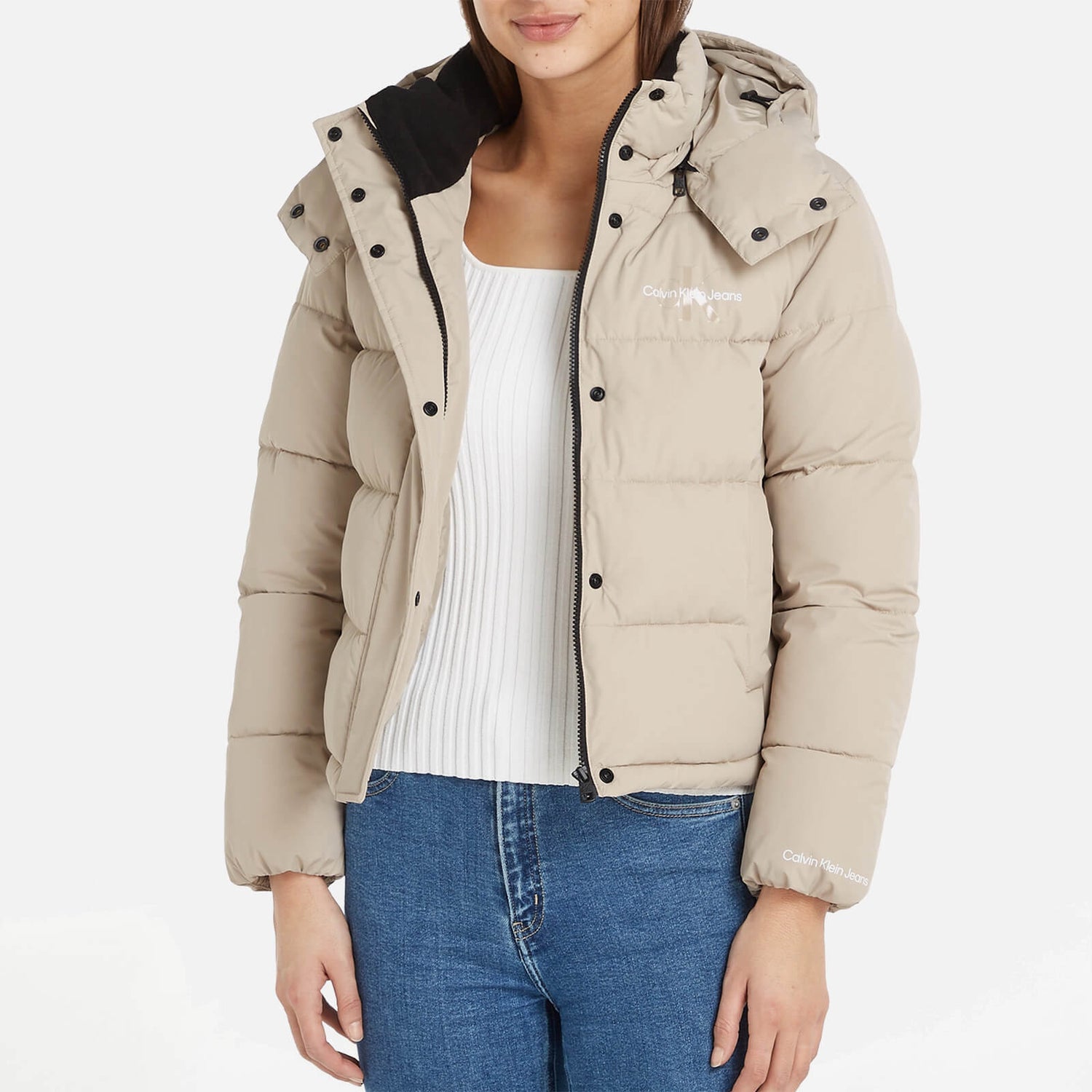 Calvin Klein Jeans Monologo Padded Shell Puffer Coat