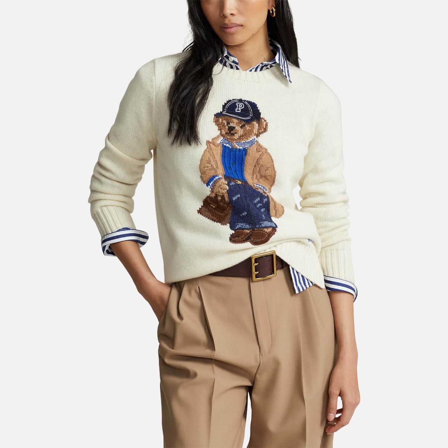 Polo Ralph Lauren Bear Wool-Blend Intarsia-Knit Jumper - S