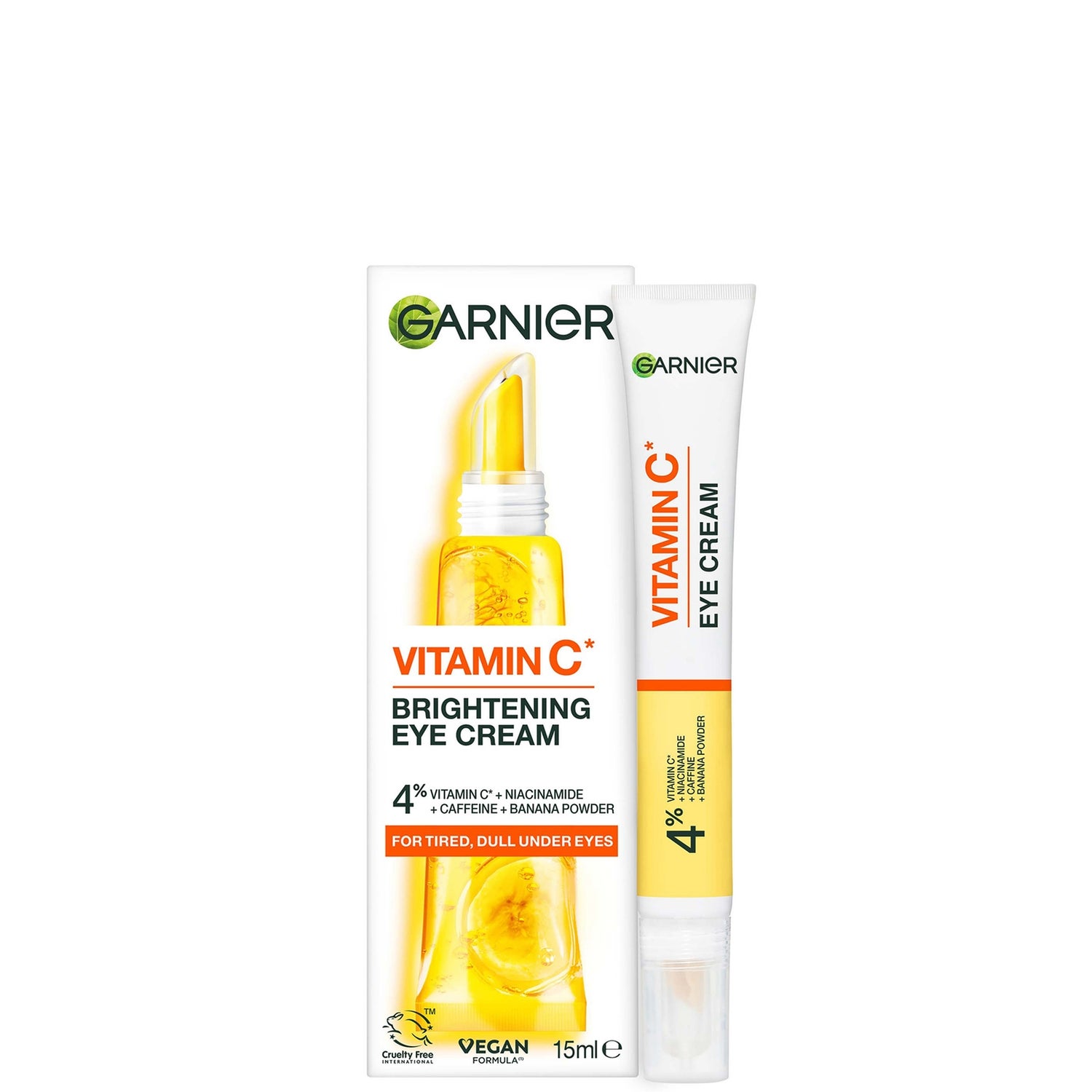 Garnier Brightening 4% Vitamin C, Niacinamide, Caffeine and Banana Powder Eye Cream 15ml