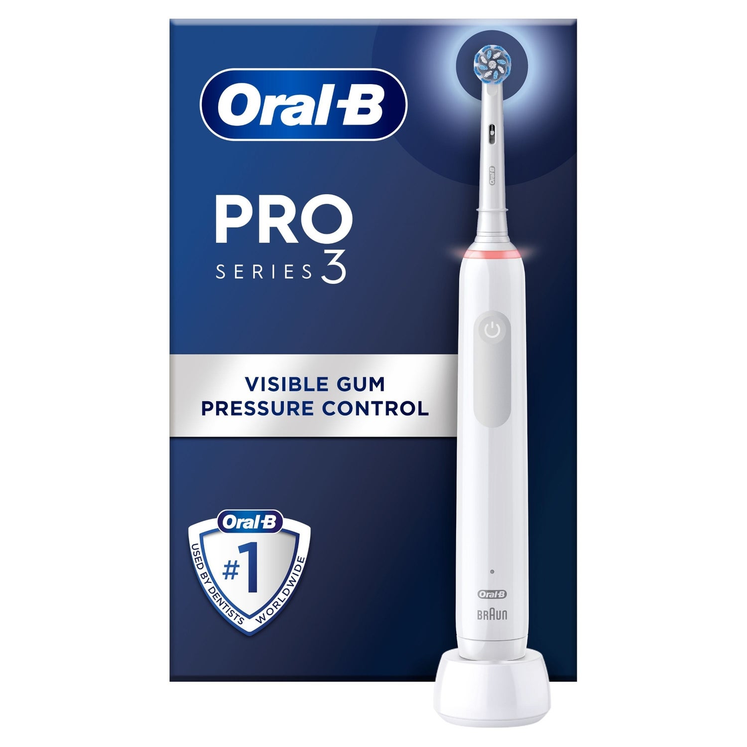 Oral B Pro 3500 Electric Toothbrush White with Travel Case