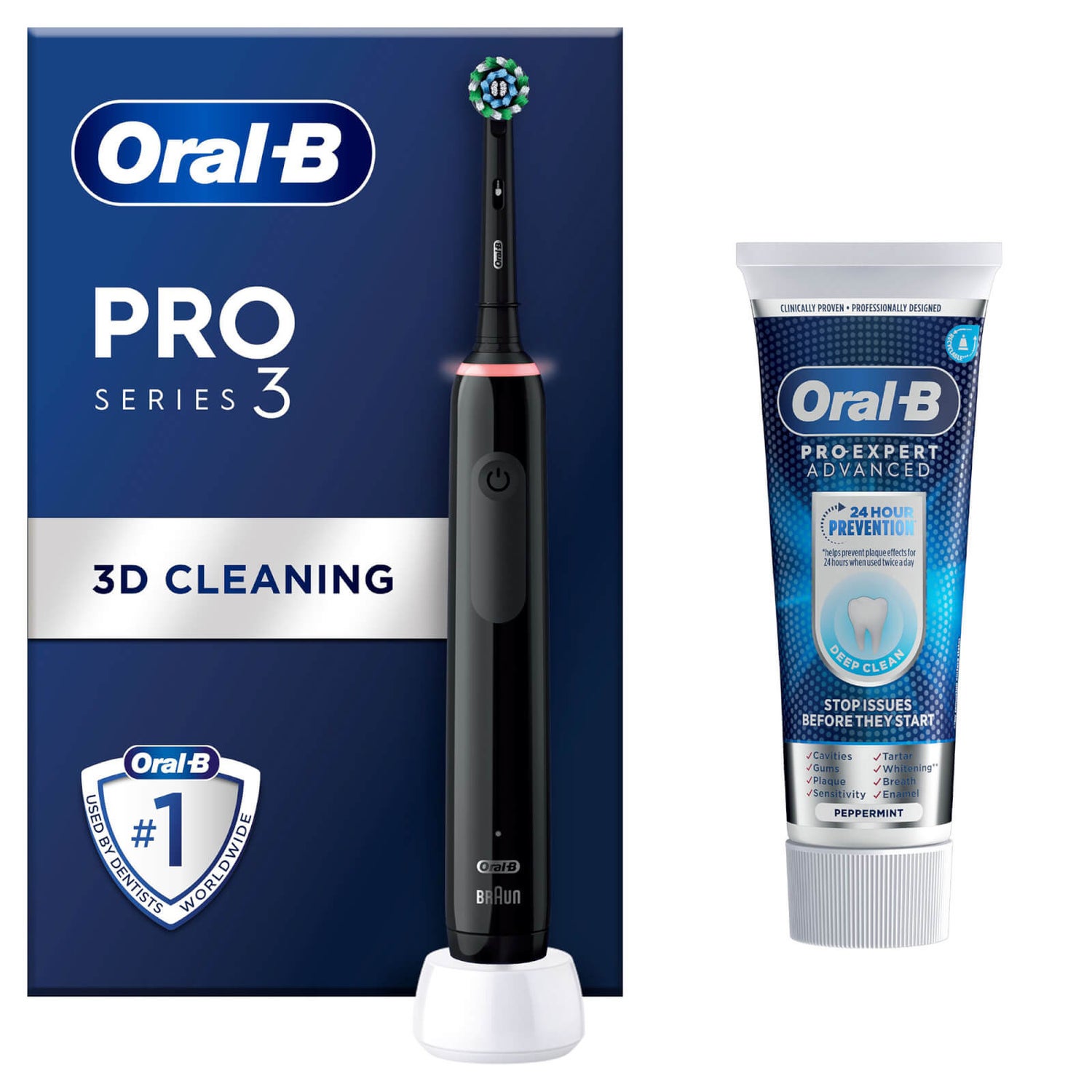 Oral B Pro 3800 Black & Toothpaste Gum Calm 75ml