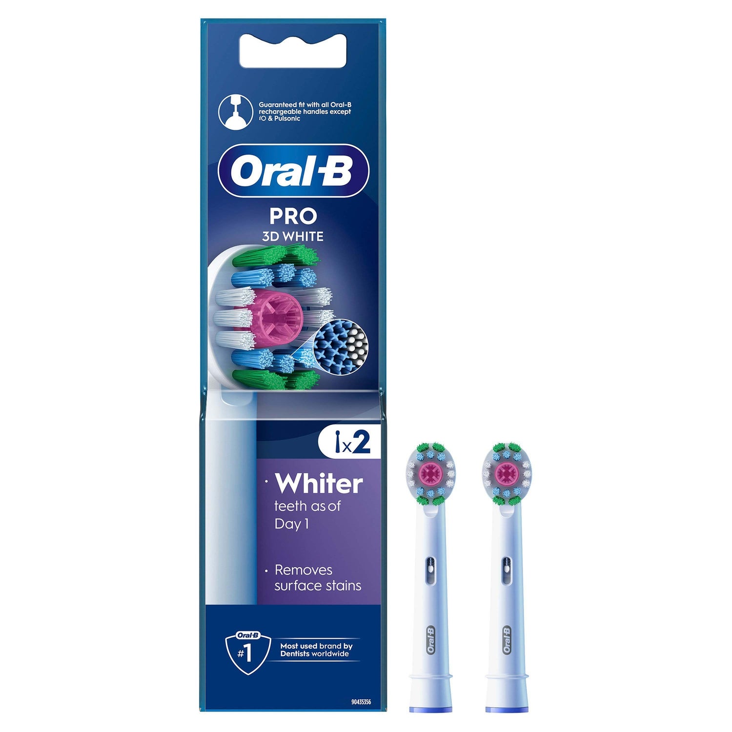 Oral B 3D White Toothbrush Head - Pack of 2 Counts