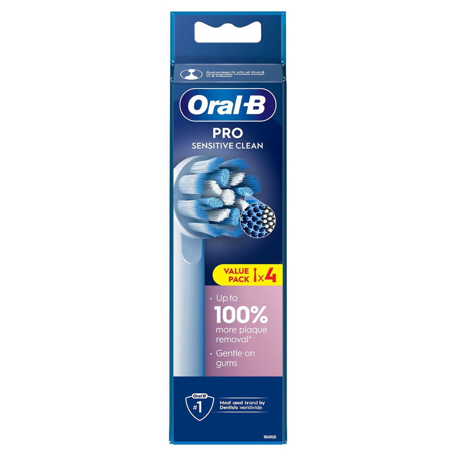 Oral-B Sensitive Clean Opzetborstels Wit, 4 Stuks