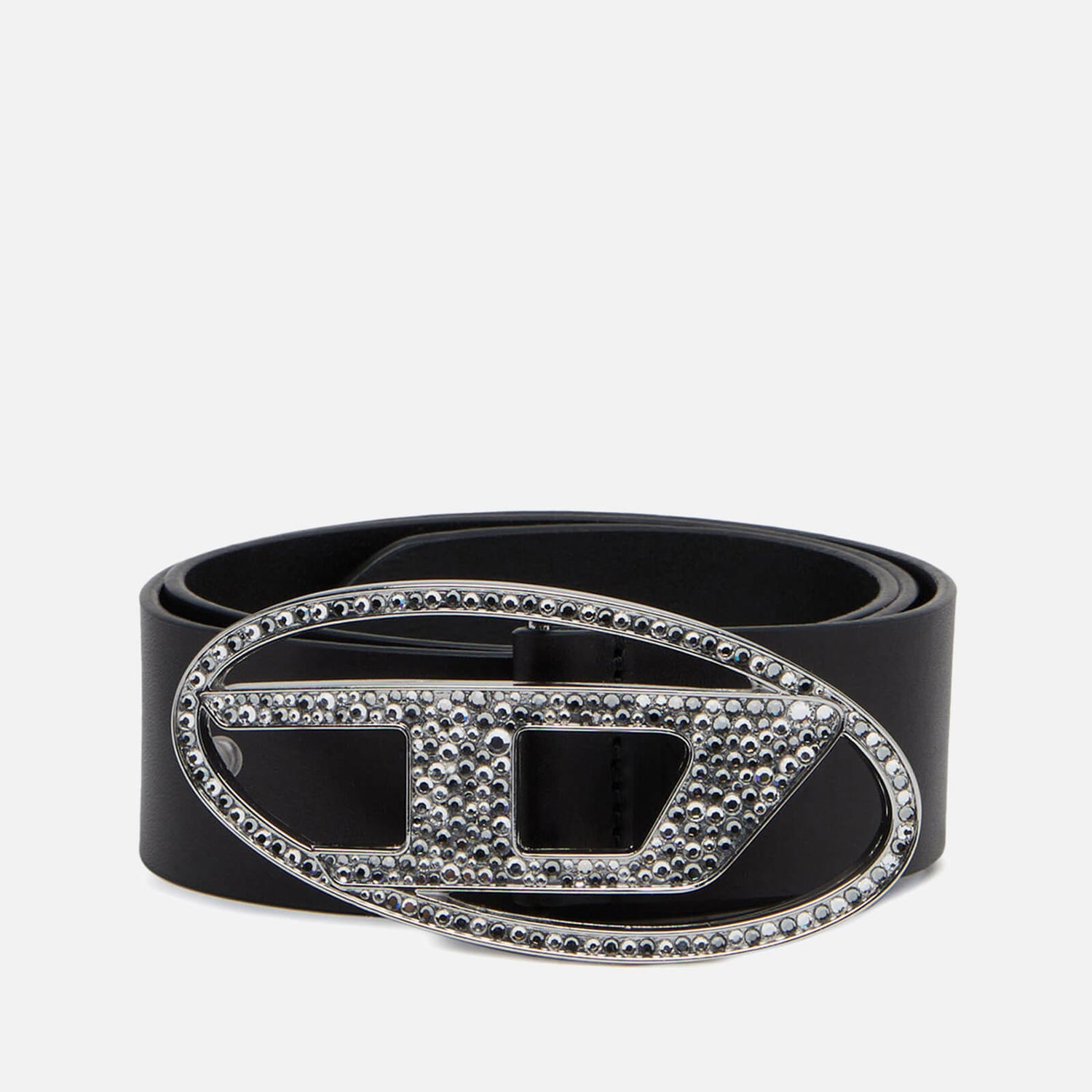 Diesel B-1DR Strass Crystal-Embellished Leather Belt