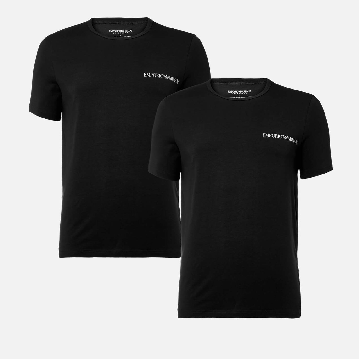 Emporio Armani Two-Pack Stretch-Cotton Jersey T-Shirts - S