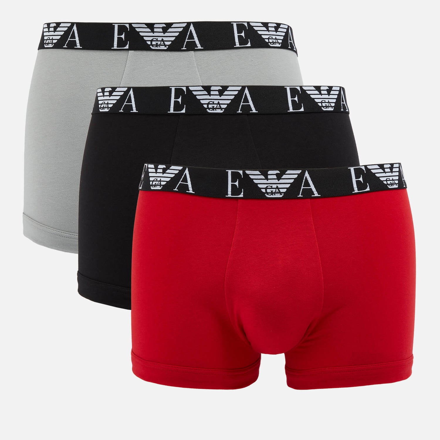 Emporio Armani Three-Pack Stretch-Cotton Jersey Boxer Trunk