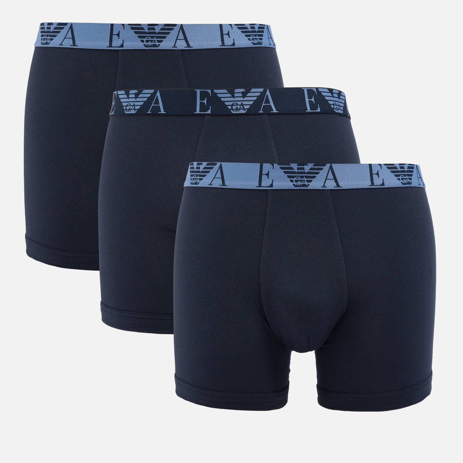 Emporio Armani Three-Pack Stretch-Cotton Jersey Longline Boxers - S