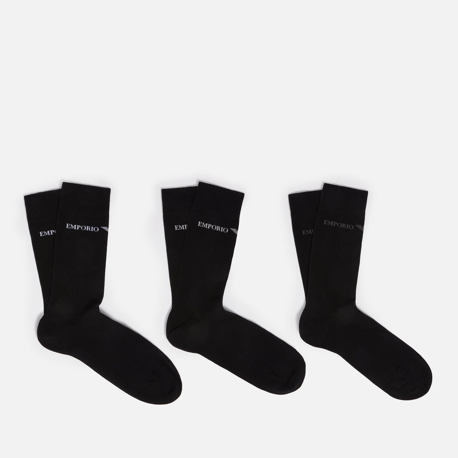 Emporio Armani Three-Pack Cotton-Blend Socks
