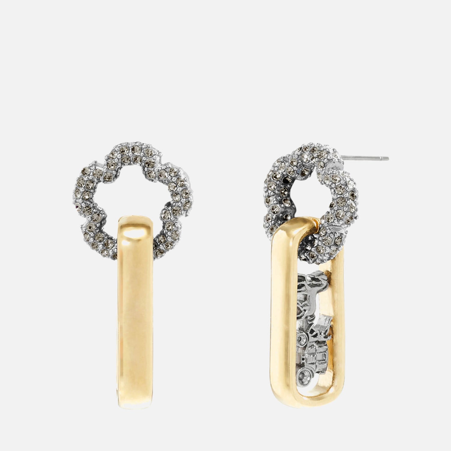 Coach Tearose Statement Gold and Silver-Tone Earrings