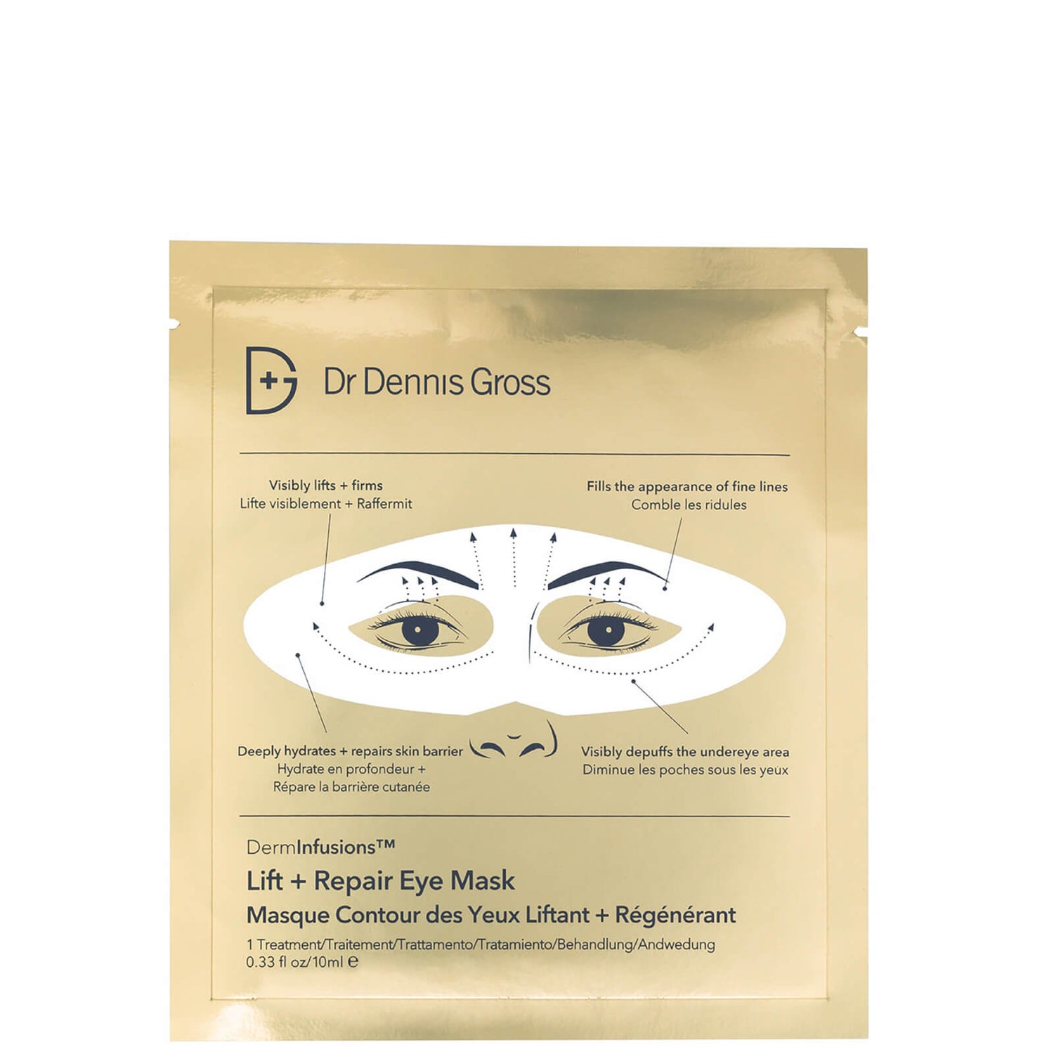 Dr. Dennis Gross DermInfusions Lift and Repair Eye Mask, 1 Treatment