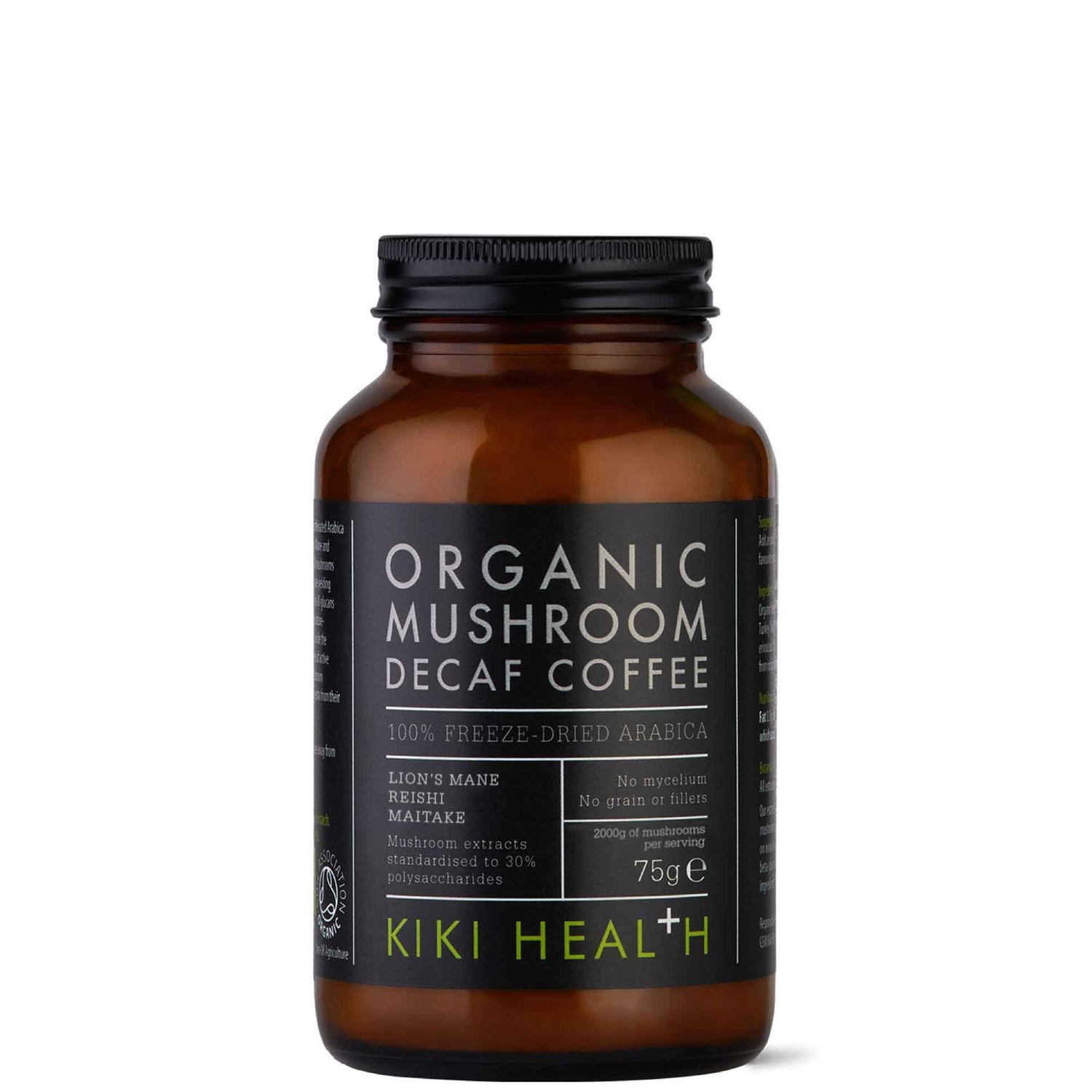 KIKI Health Organic Mushroom Extract Decaffeinated Coffee Powder 75g