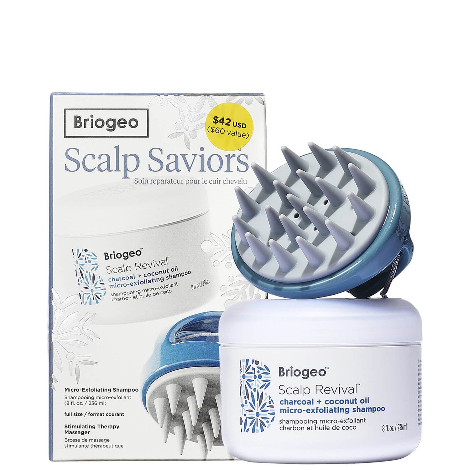 Briogeo Scalp Revival Shampoo and Scalp Massager Gift Set (Worth $60.00)