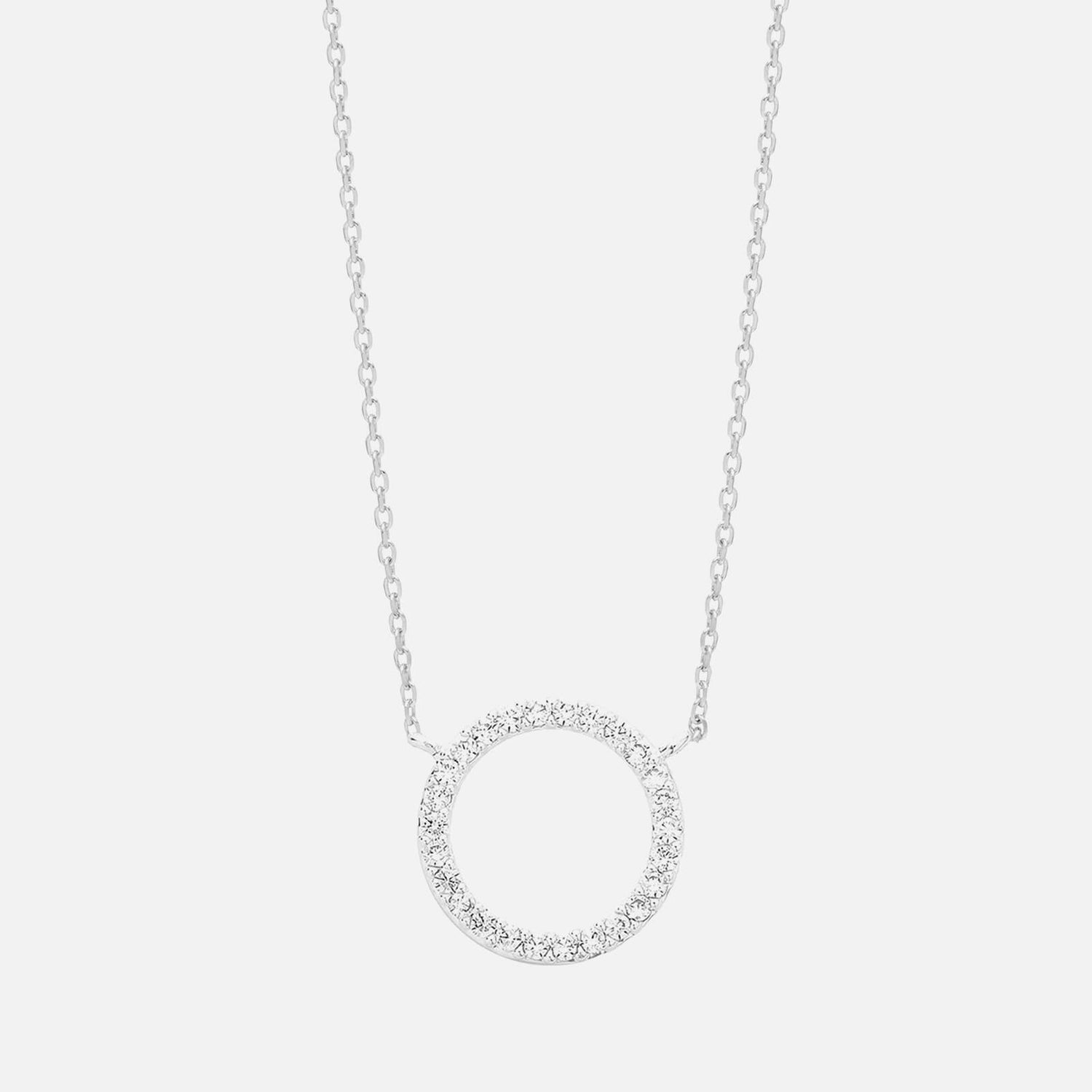 Estella Bartlett Circle Cubic Zirconia Silver-Plated Necklace
