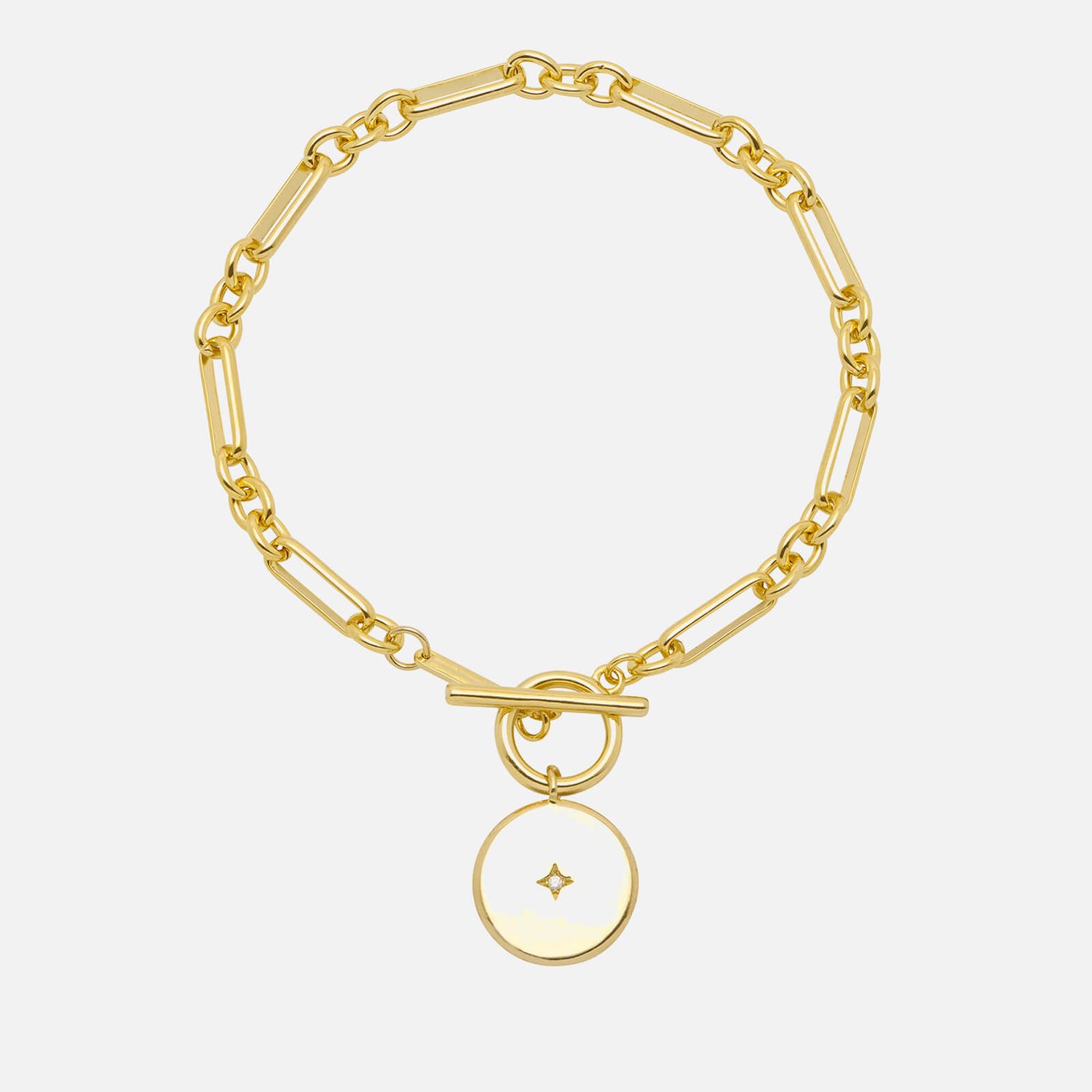 Estella Bartlett T-Bar Chain Star Coin Gold-Plated Bracelet