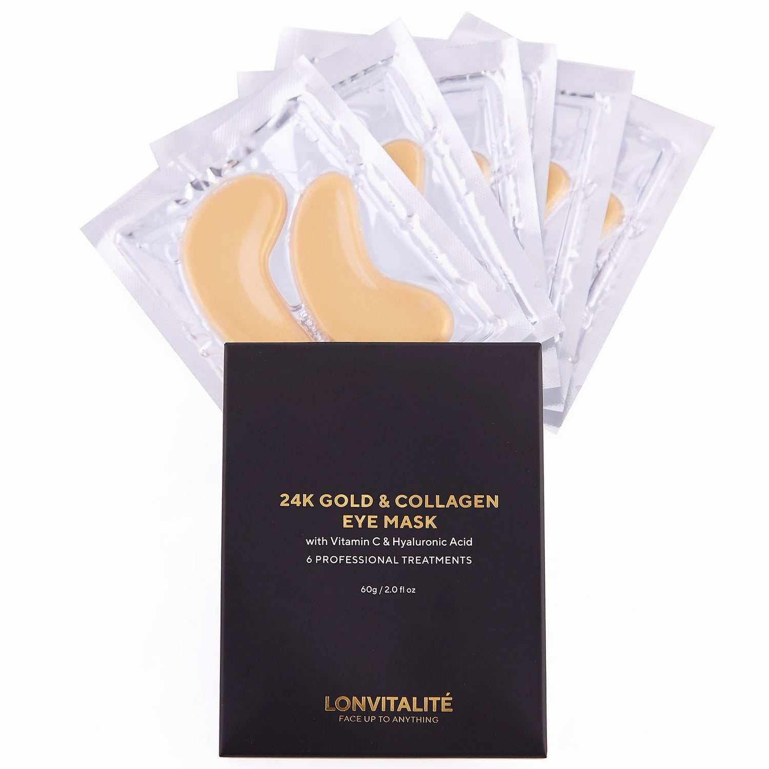 Lonvitalite 24K Gold and Collagen Mask - 6 Pairs